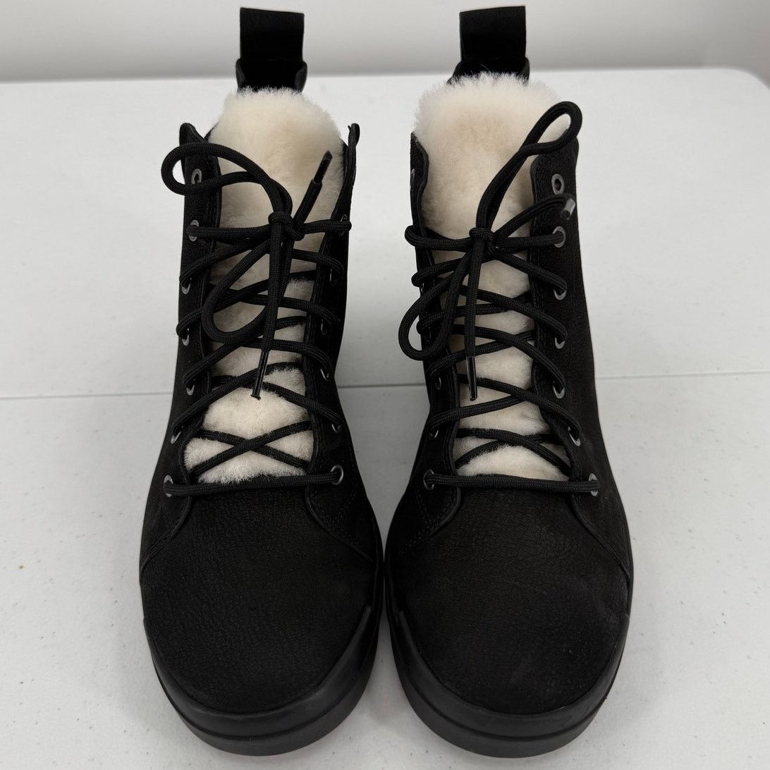 Eileen Fisher NEW Eileen Fisher Black Calm Shearling Wedge Boot Booties Size US 8 / IT 38 - 2 Thumbnail