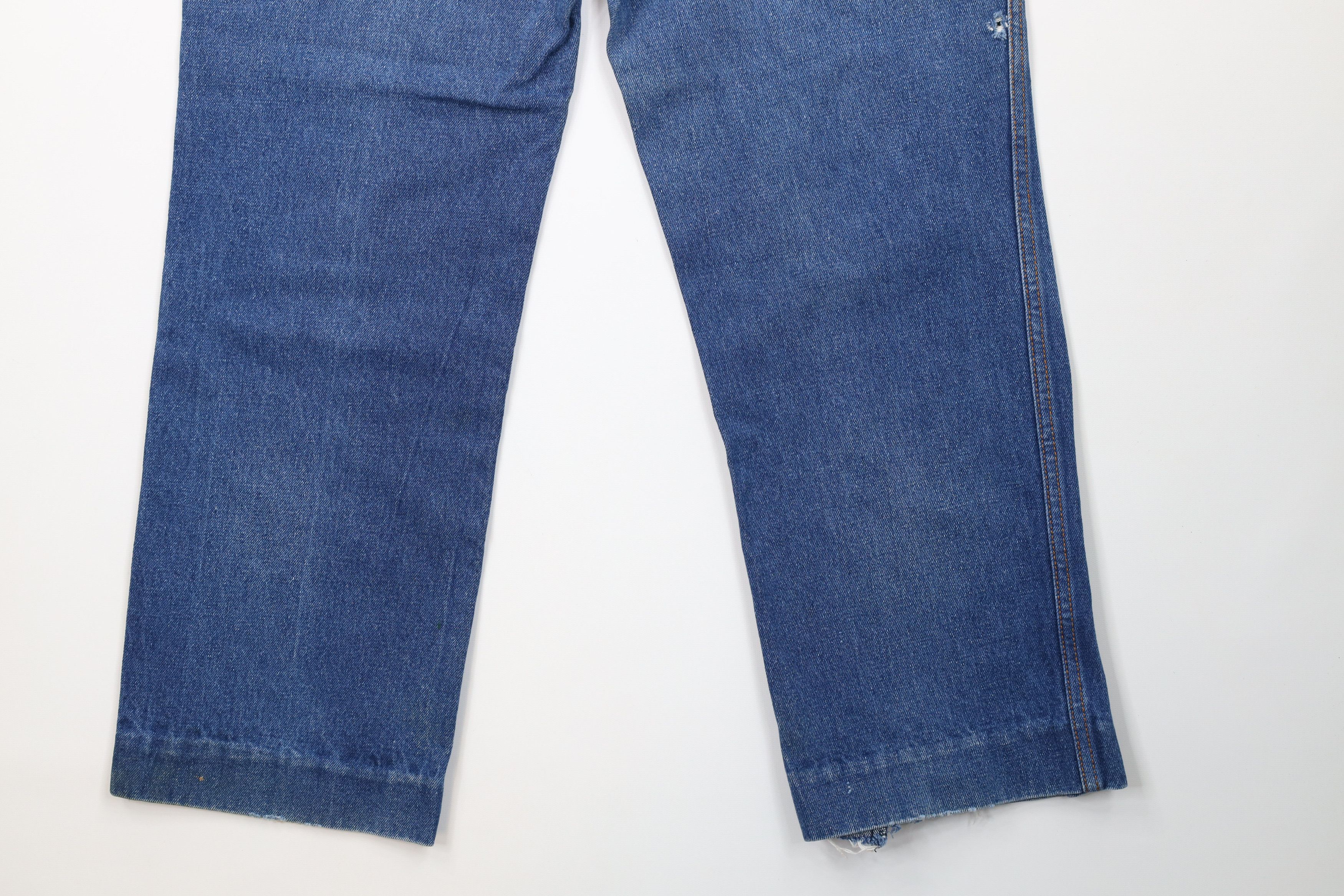 Vintage Vintage 90s Streetwear Flared Wide Leg Denim Jeans Blue Size US 34 / EU 50 - 15 Thumbnail