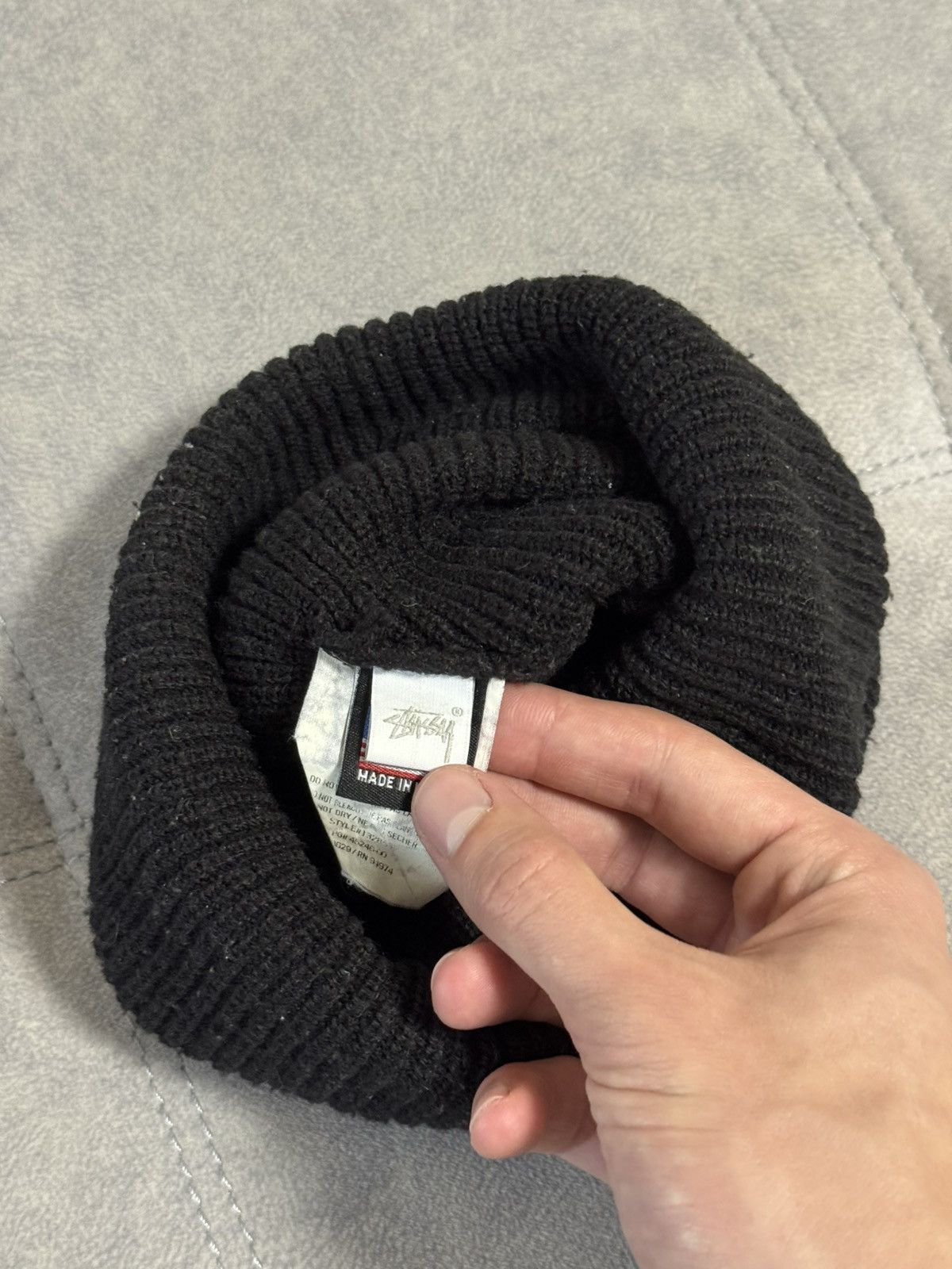 Stussy Vintage STUSSY USA Black Knit Hat Skate Size ONE SIZE - 7 Thumbnail