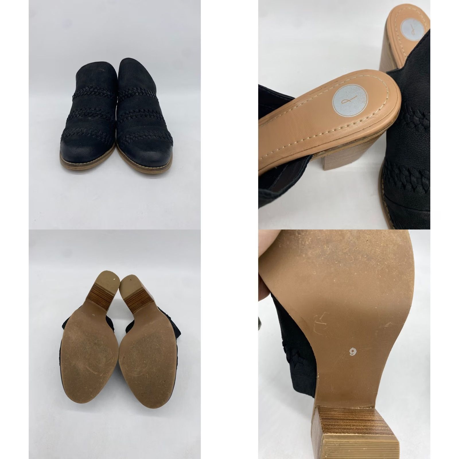 Vintage Journee Signature Mules Women 9 Black Huntly Casual Blocked Heels Slip On Ladies Size US 9 / IT 39 - 8 Thumbnail