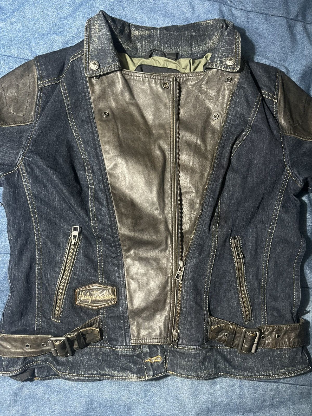 Harley Davidson Vintage Harley Davidson Denim Jacket Size XL / US 12-14 / IT 48-50 - 3 Thumbnail