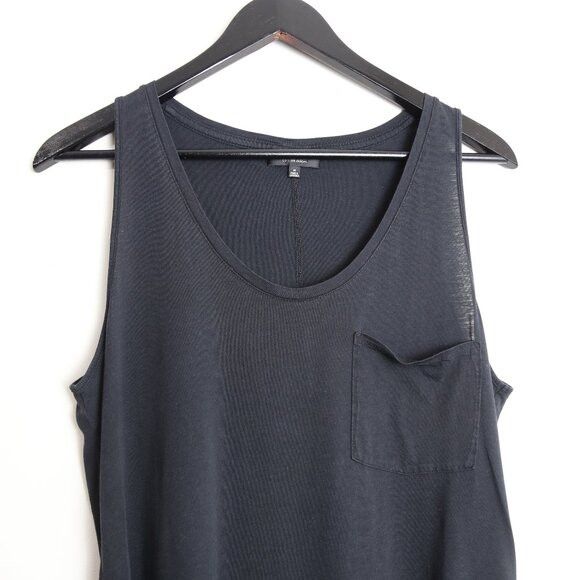 Aritzia Aritzia Babaton Cotton Modal Scoop Neck Black Tank Top Size M / US 6-8 / IT 42-44 - 2 Thumbnail