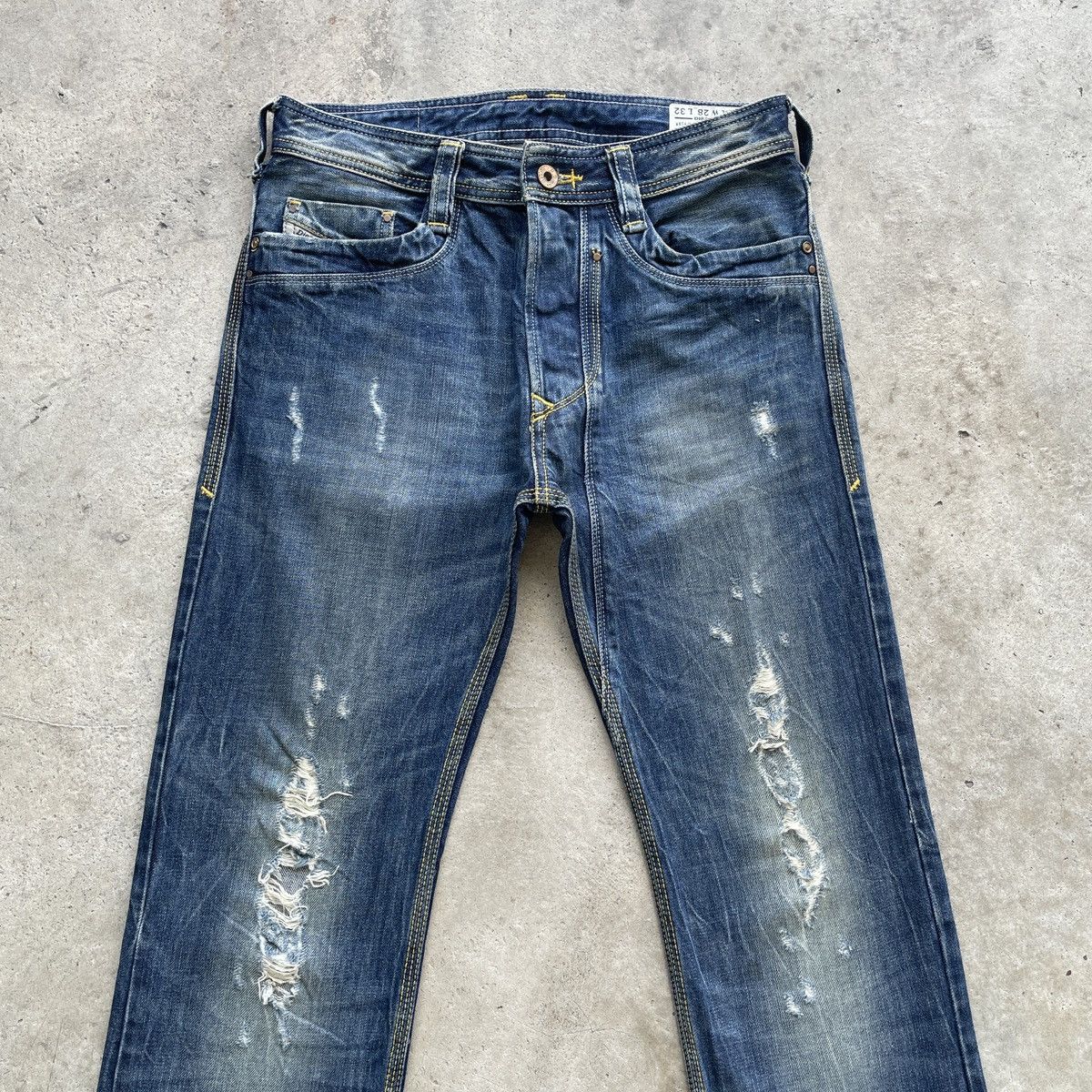 Diesel Vintage Diesel Timmen Distressed Jeans Faded Denim Pants Size US 29 - 3 Thumbnail
