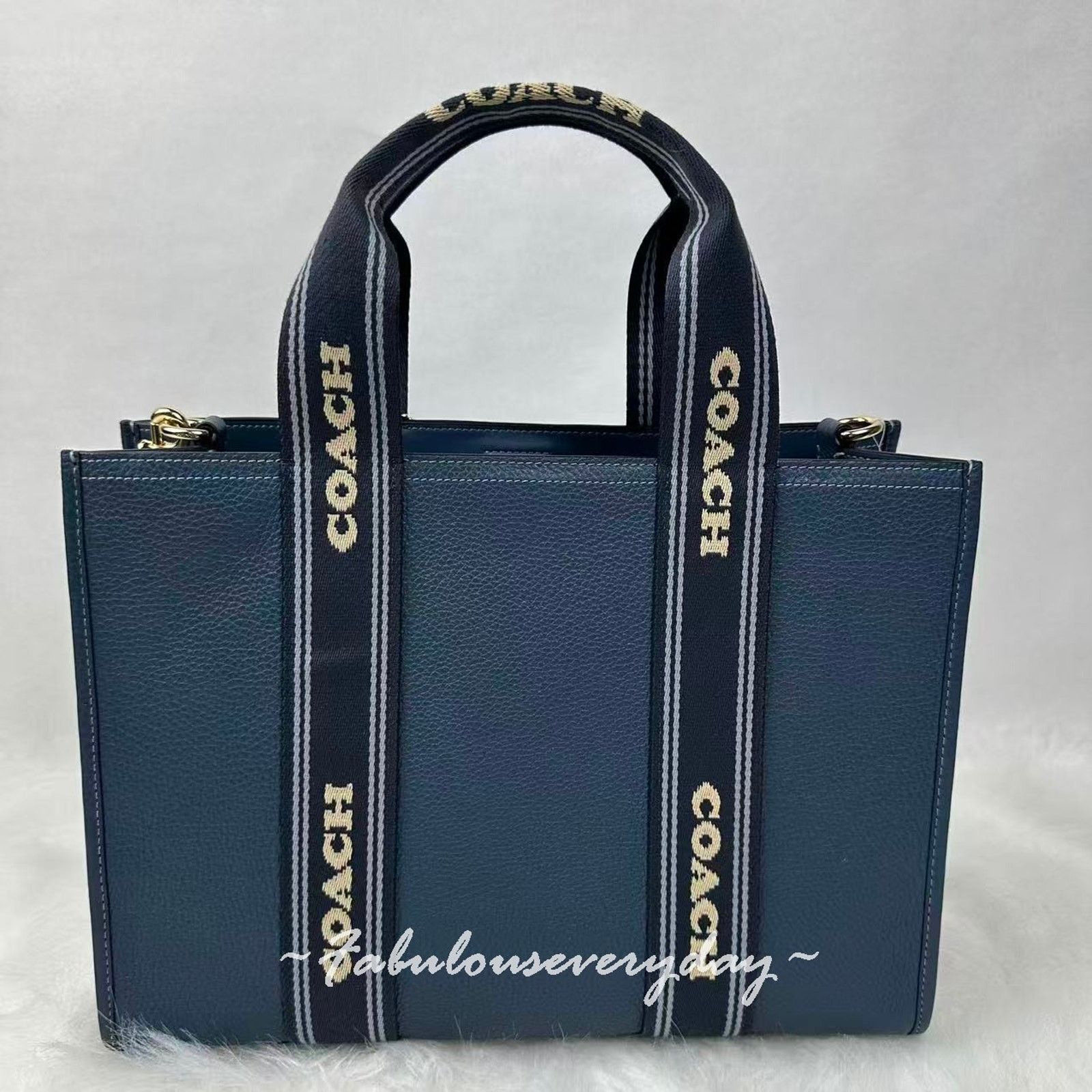 Coach Coach Smith Tote Bag Crossbody In Leather/Silver/Denim Size ONE SIZE - 3 Thumbnail