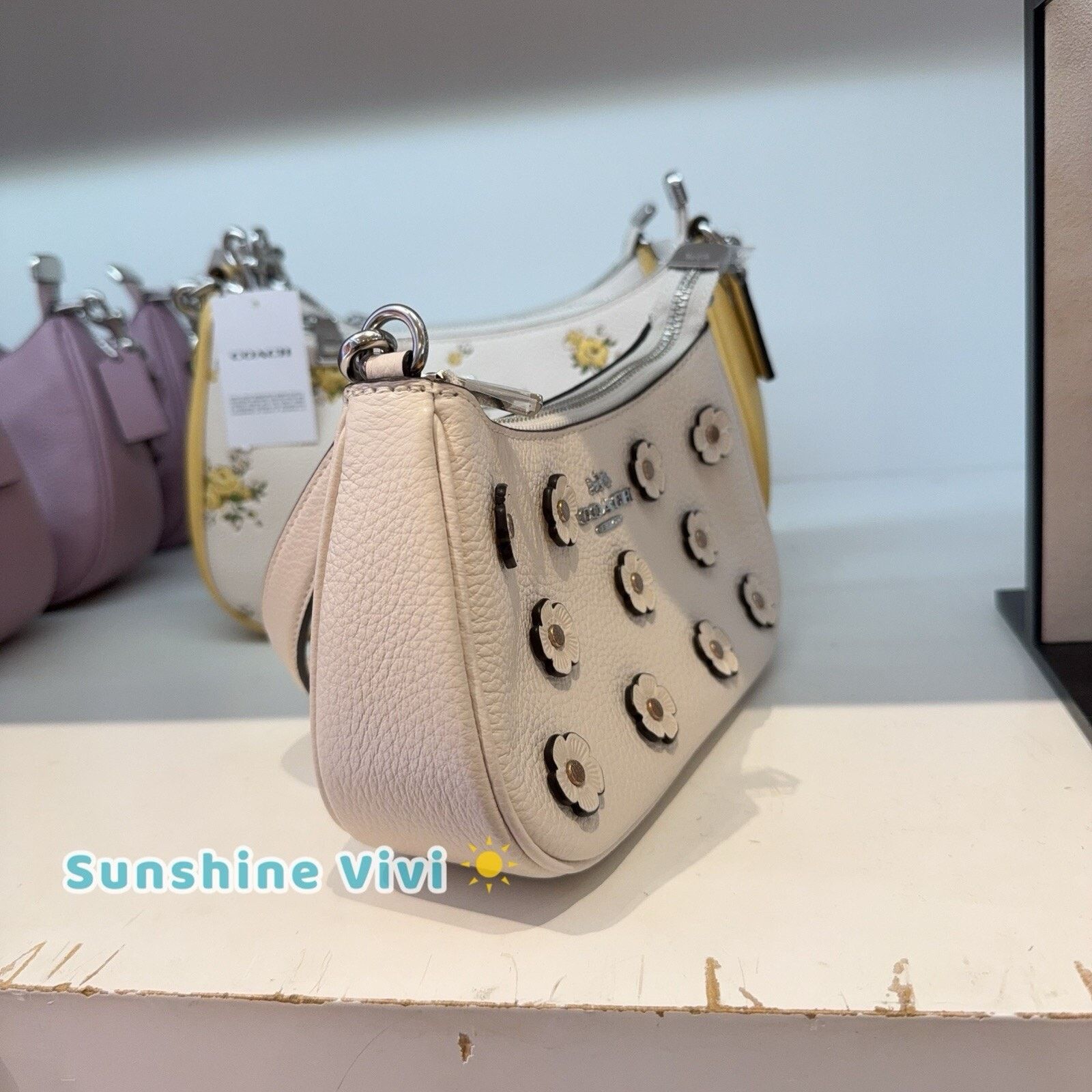 Coach NWT Coach Teri Mini Crossbody Bag Floral CAJ98 Chalk Size ONE SIZE - 2 Thumbnail