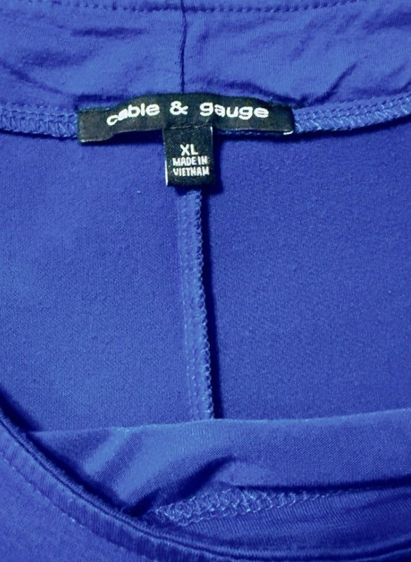 Other Cable & Gauge Royal Blue Grommet Cold-Shoulder Top Womens XL Size XL / US 12-14 / IT 48-50 - 3 Thumbnail