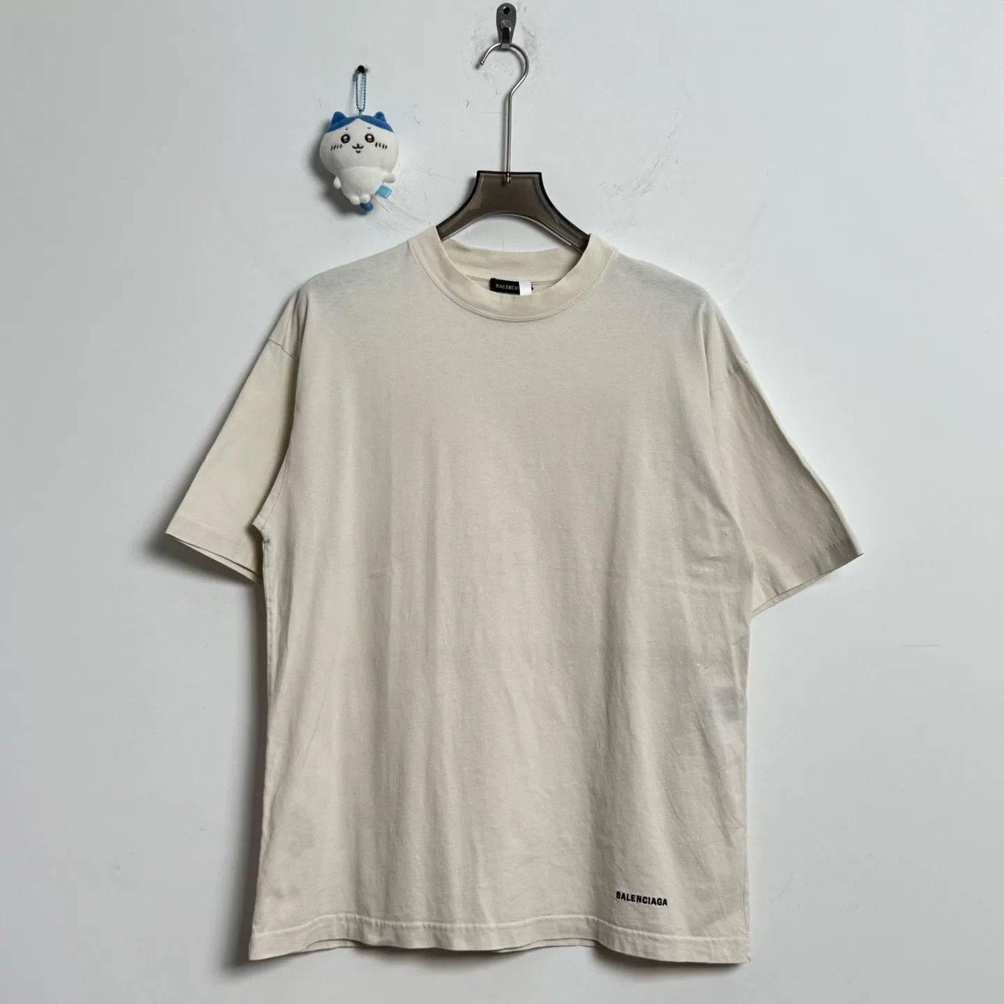 Balenciaga Balenciaga White Logo Embroidered T-Shirt Size US XS / EU 42 / 0 - 1 Thumbnail