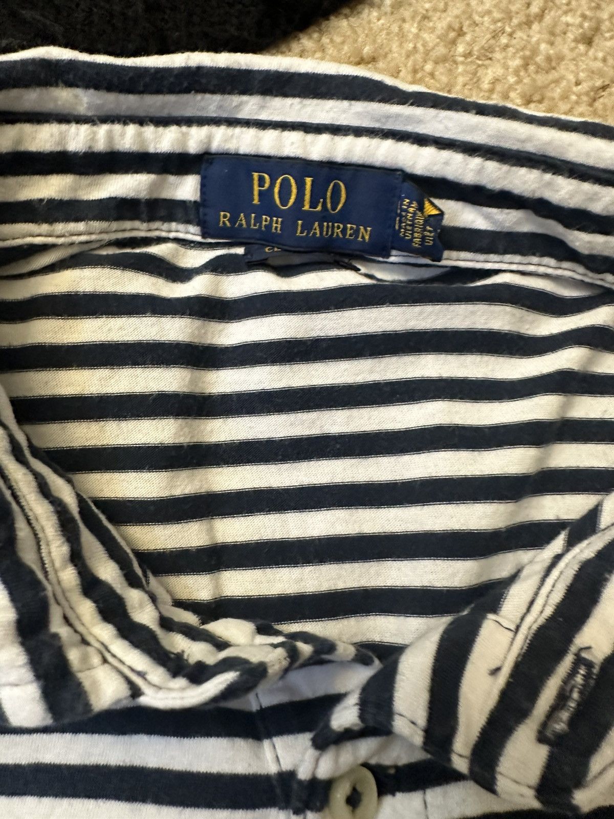 Polo Ralph Lauren White/blue striped polo Size US L / EU 52-54 / 3 - 3 Thumbnail