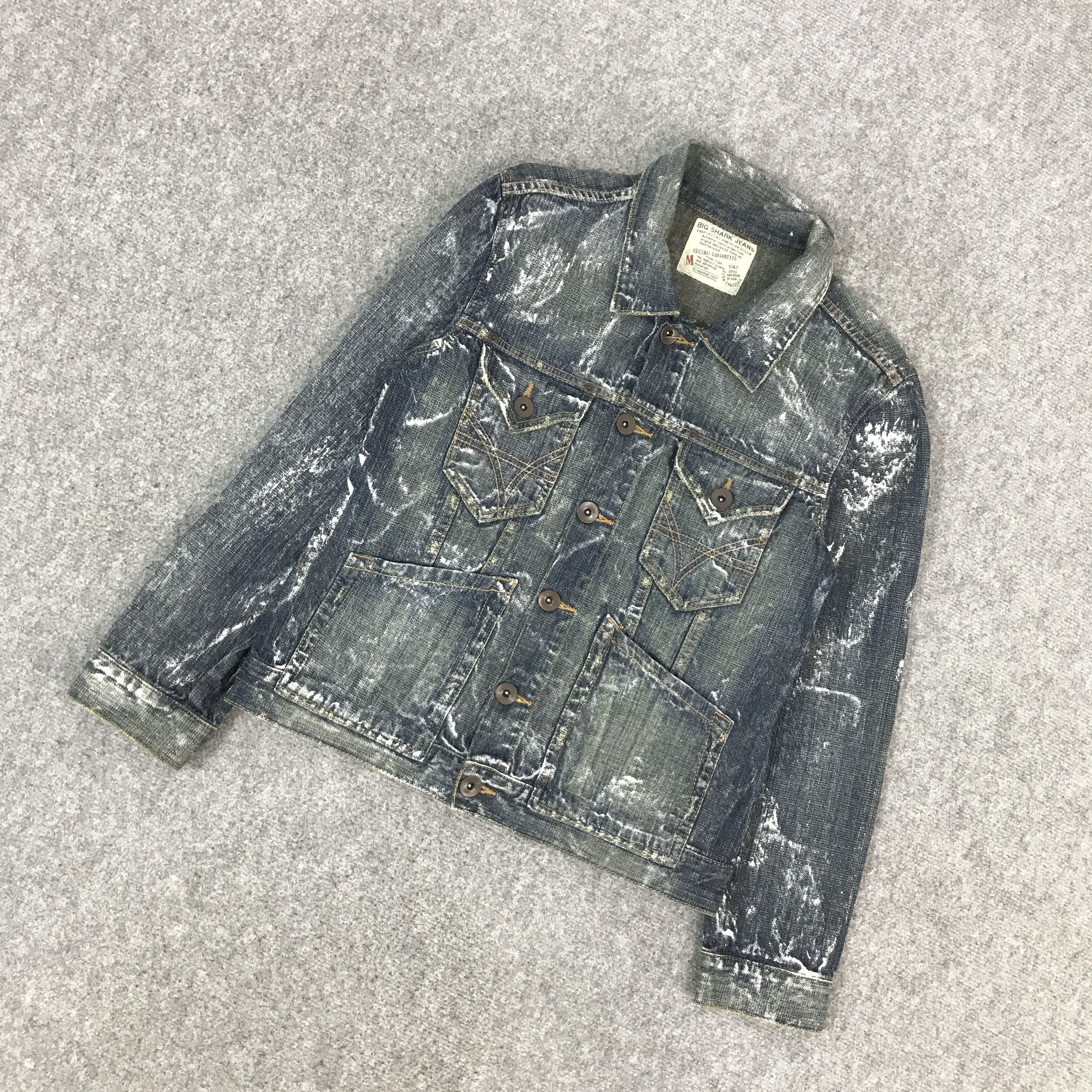 Japanese Brand GOTHIC PUNK BIG SHARK JEANS DENIM JACKET Size US M / EU 48-50 / 2 - 5 Thumbnail