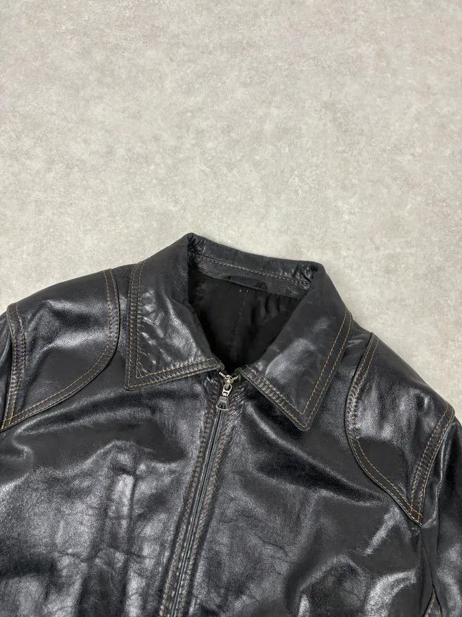 Daniele Alessandrini Daniele Alessandrini Black Eroded Leather Jacket Size US M / EU 48-50 / 2 - 4 Thumbnail