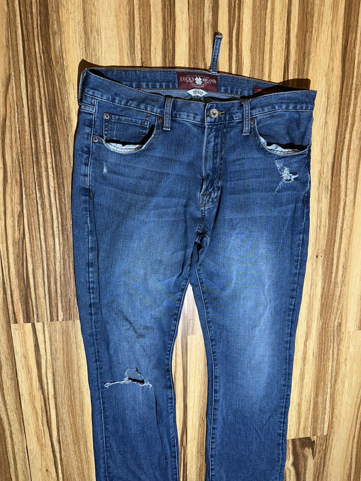 Lucky Brand Lucky Brand Men's Distressed Blue Jeans Size US 40 / EU 56 - 3 Thumbnail