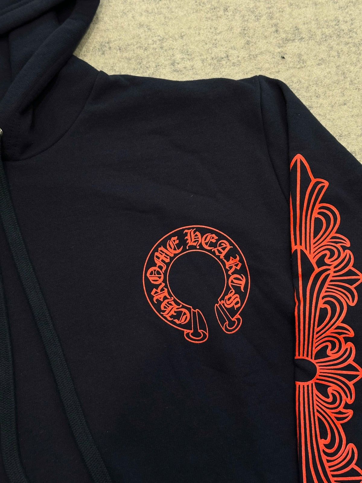 Chrome Hearts CHROME HEARTS HorseShoe Floral Hoodie navy Size US M / EU 48-50 / 2 - 3 Thumbnail