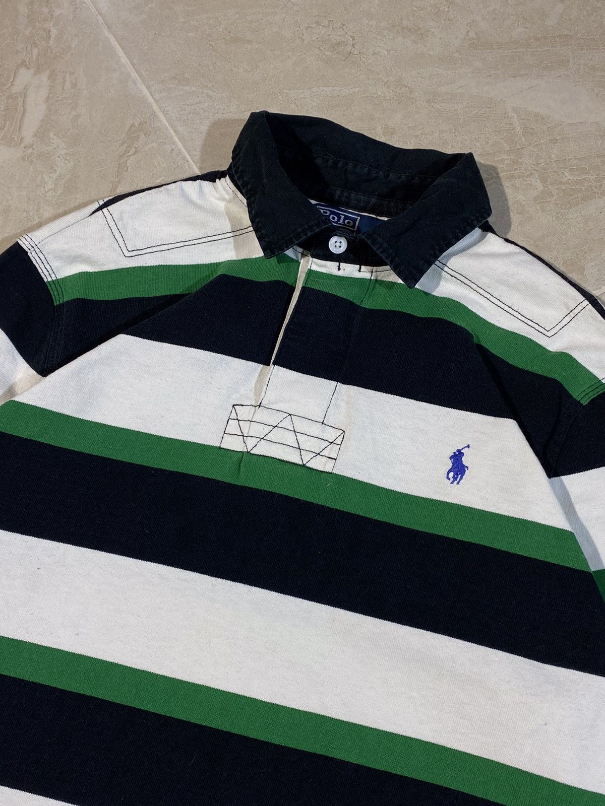 Polo Ralph Lauren 🔥 POLO RALPH LAUREN RUGBY STRIPED SHIRT PREPPY 2000s VIBES Size US L / EU 52-54 / 3 - 3 Thumbnail