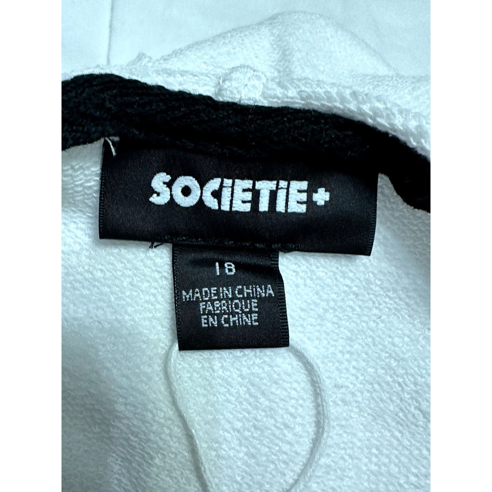 Other Societie Plus Hoodie Jacket Full Front Zip-Up White 18 NWOT Size XXL / US 16-18 / IT 52-54 - 10 Thumbnail