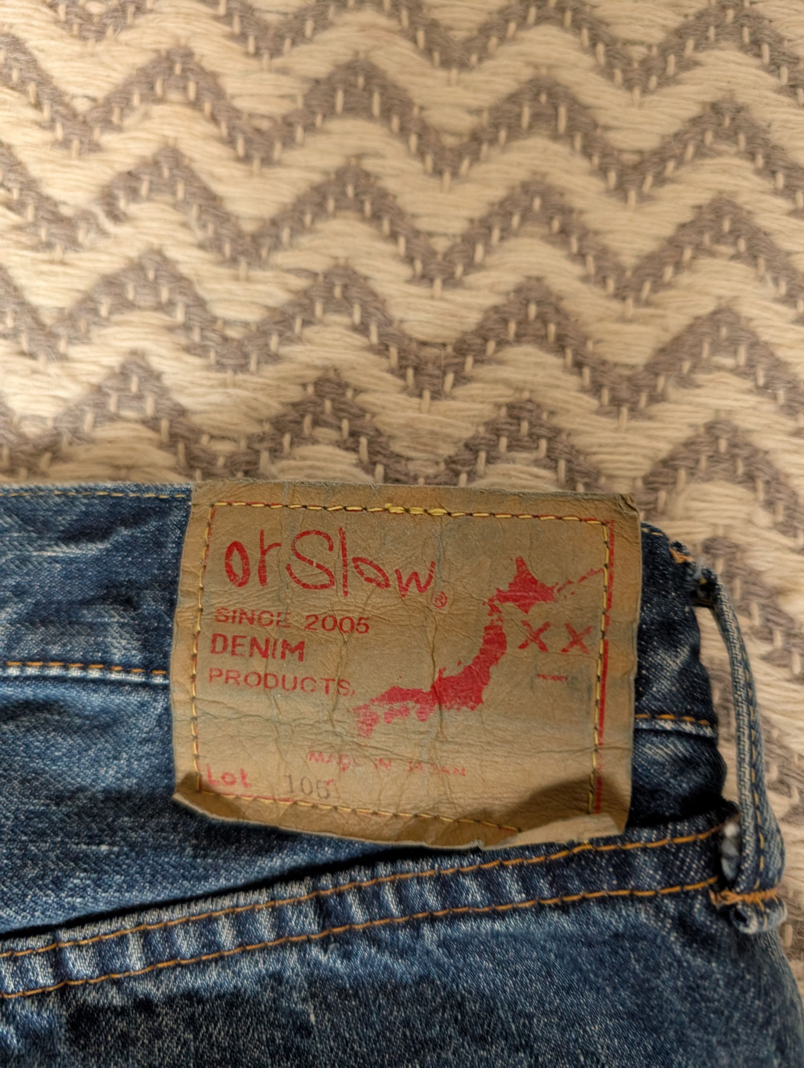 Orslow OrSlow 105 Standard Fit Denim - One Wash - 3 (Medium) Size US 34 / EU 50 - 4 Thumbnail