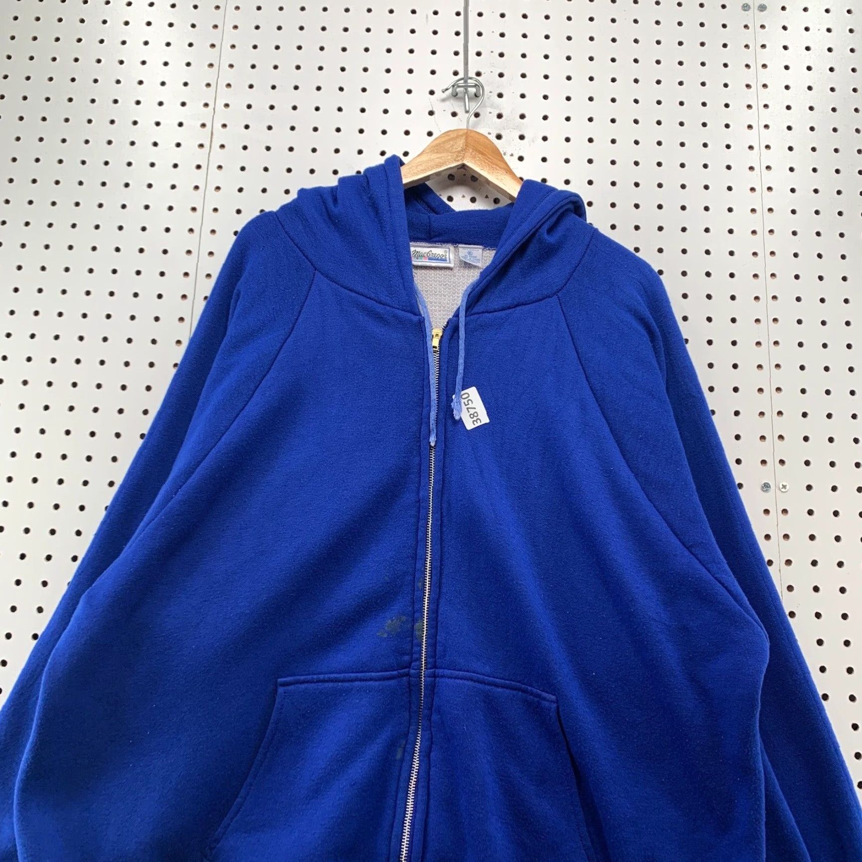 McGregor VINTAGE MacGregor Hoodie Mens 2XL Full Zip Zip Hooded Thermal Fleece Royal Blue 90s Size US XXL / EU 58 / 5 - 2 Thumbnail