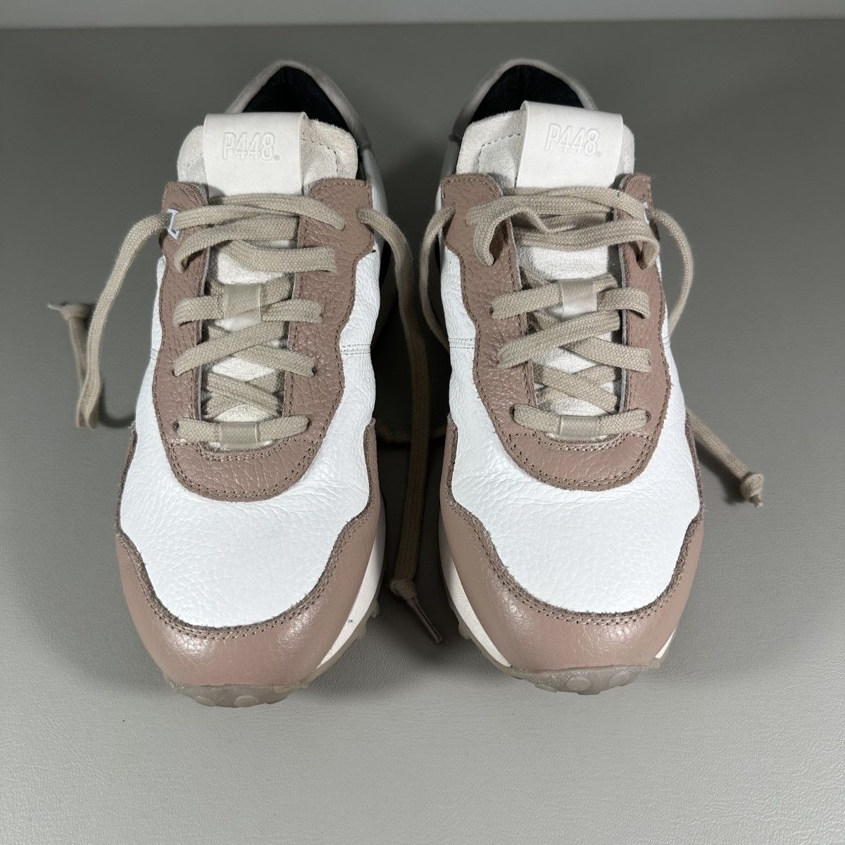 P448 P448 Cancun White / Rose Leather Sneakers Size US 8 / IT 38 - 4 Thumbnail