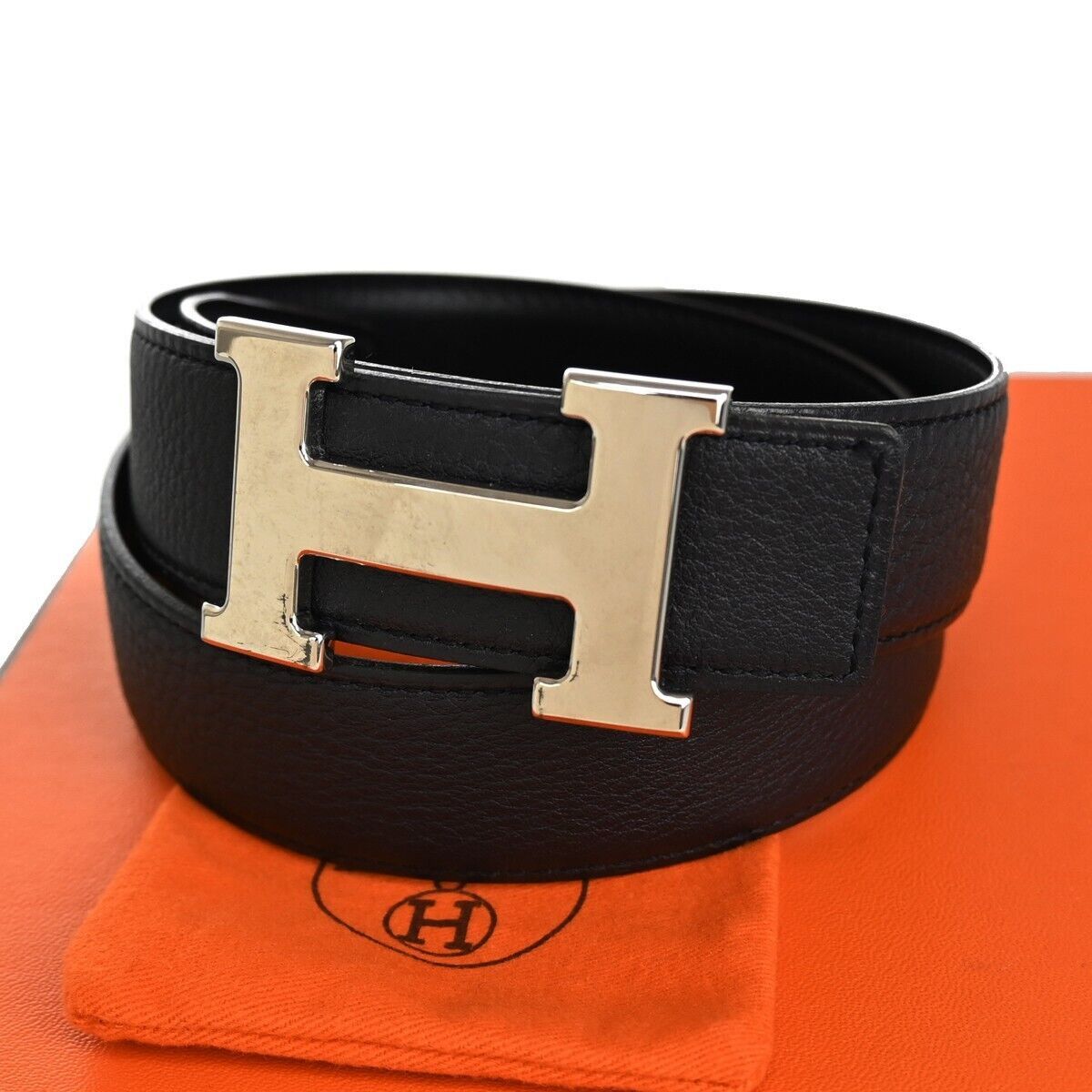 image of Hermes H Belt in Navy, Women's