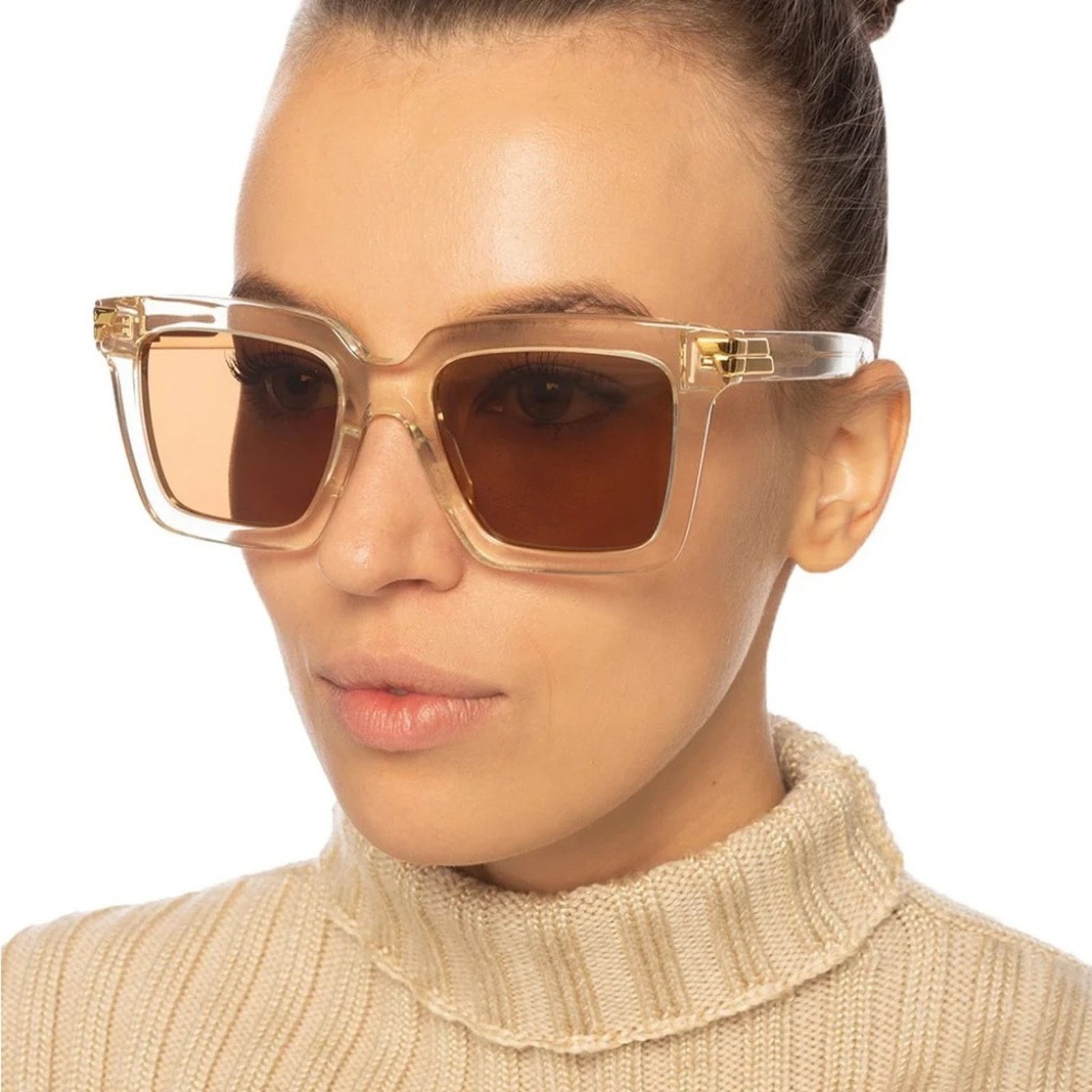 Bottega Veneta New! Bottega Veneta BV1005S 005 Tan Sunglasses, Authentic Size ONE SIZE - 9 Thumbnail