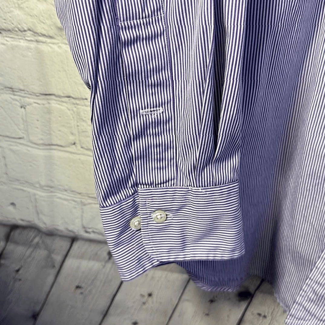 Ralph Lauren Polo Ralph Lauren Andrew Classic Fit Shirt Striped Purple White Cotton 16.5 Multicolor Mens Long Sleeve Button-Up Shirt Size US XL / EU 56 / 4 - 3 Thumbnail