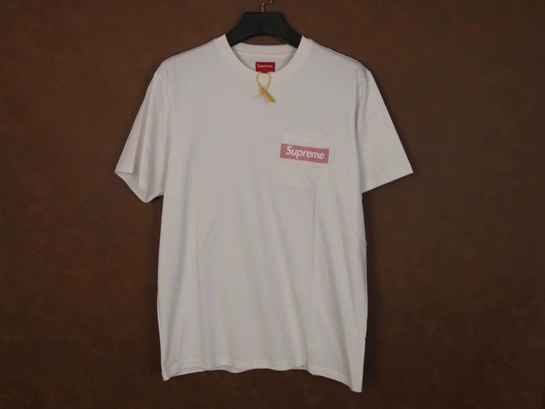 Balenciaga Supreme SS19 Mesh Stripe Pocket Tee White-yf Size US L / EU 52-54 / 3 - 1 Thumbnail