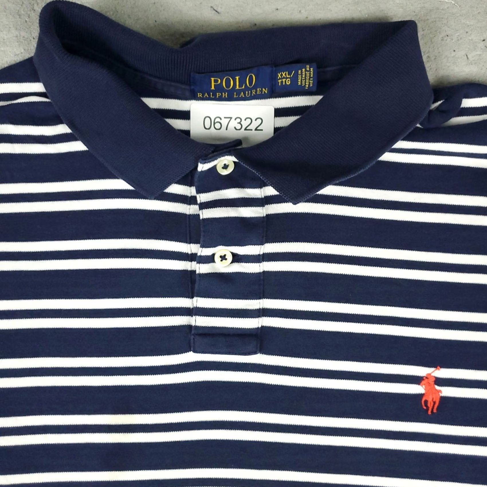 Ralph Lauren Ralph Lauren Polo Shirt Mens 2XL Blue Striped Pony Casual Short Sleeve Shirt Size US XXL / EU 58 / 5 - 2 Thumbnail