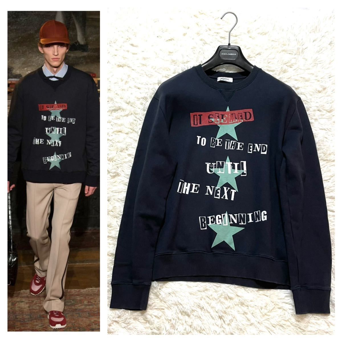Collection Model Valentino 3 Star Sweatshirt S Dark Blue