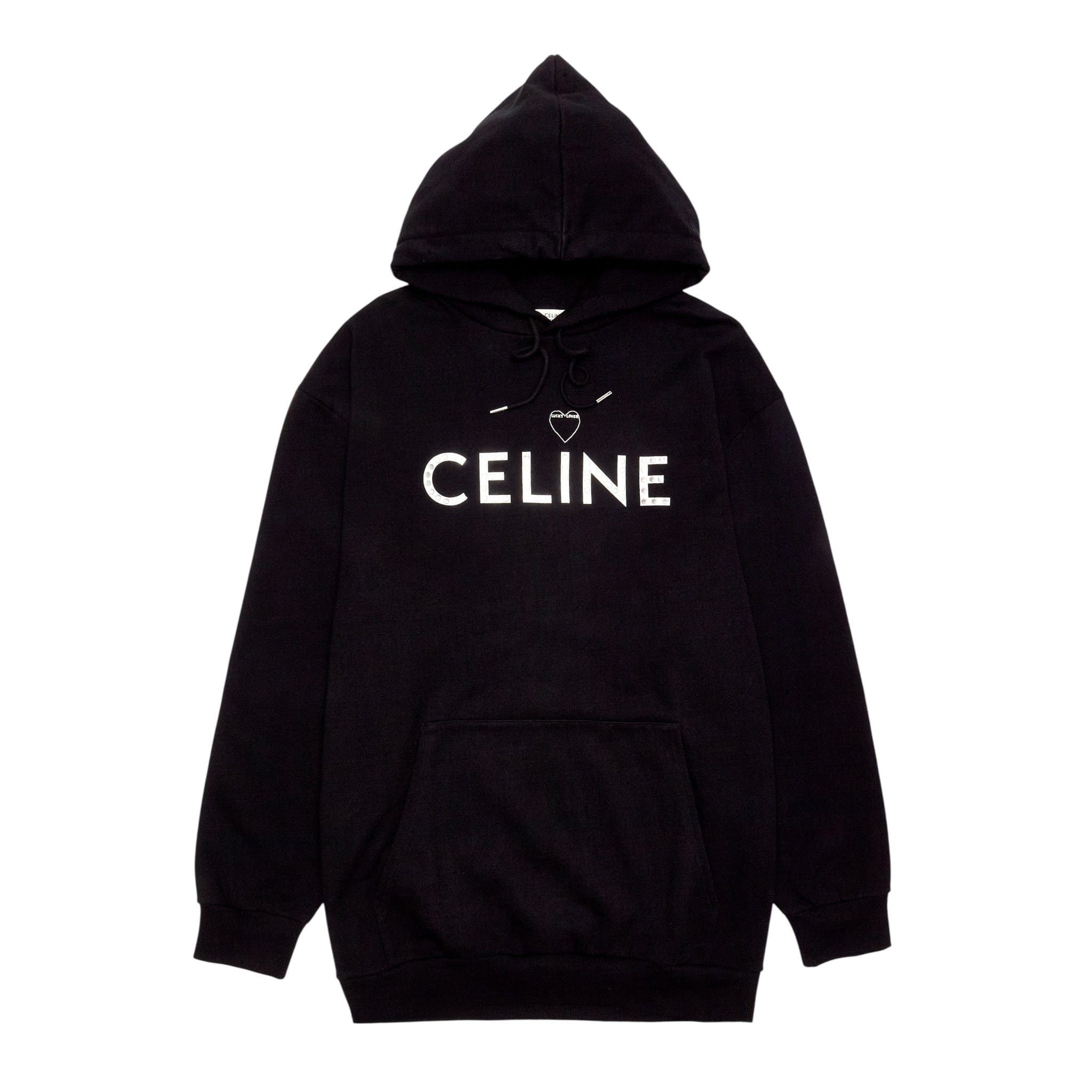 Celine Hooded Sweatshirt Cotton Fleece With Artist Print Black Size US M / EU 48-50 / 2 - 1 Thumbnail