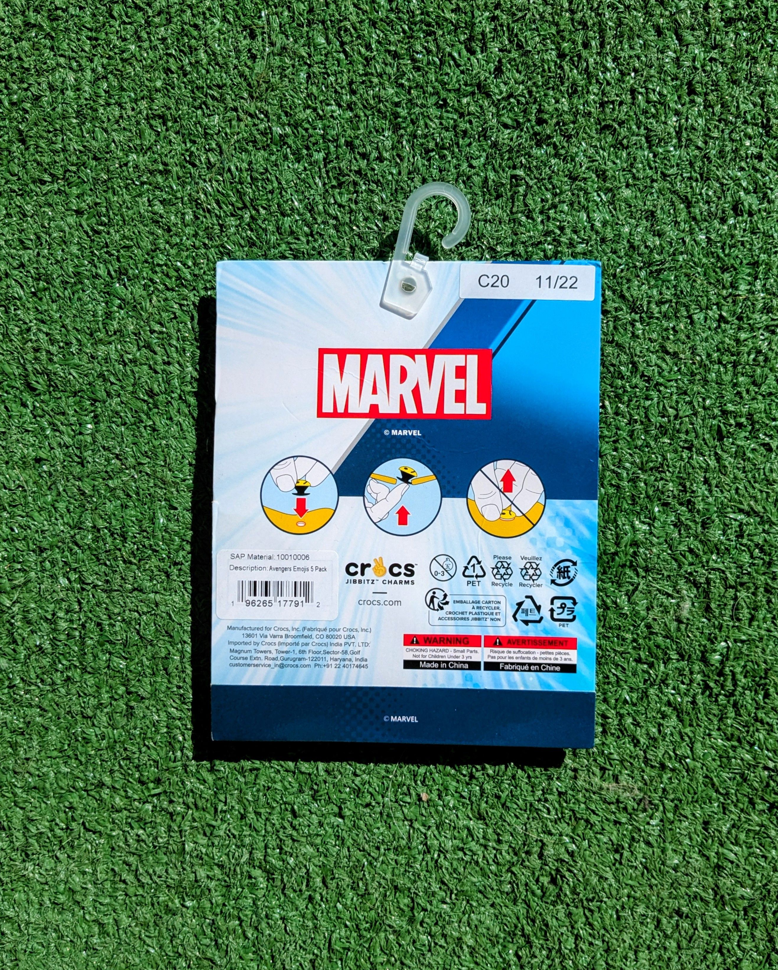 Marvel Comics Crocs Jibbitz Avengers Marvel Emoji 5-Pack Silicon Charms Size ONE SIZE - 3 Thumbnail