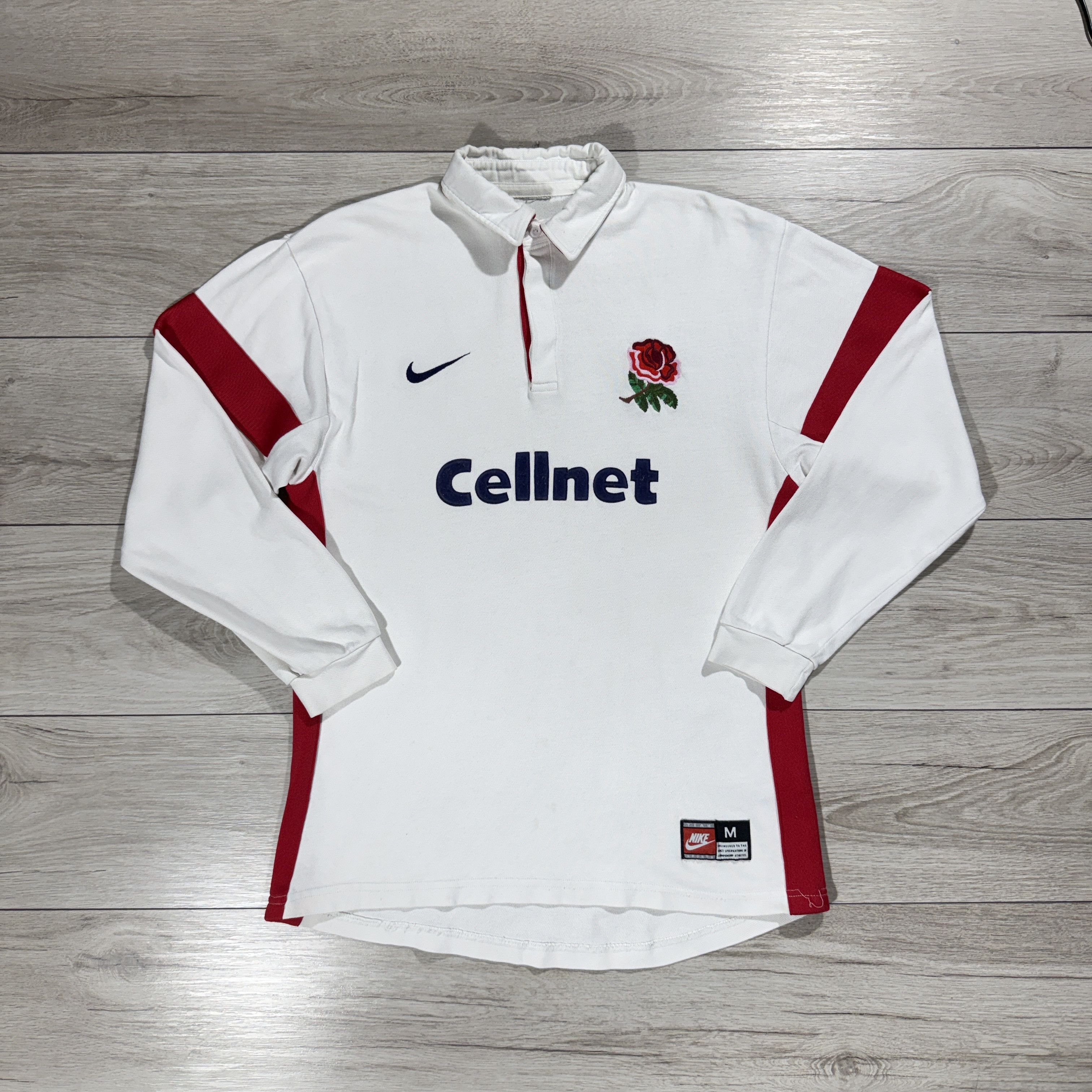Nike Vintage Nike England Rugby "Cellnet" Long Sleeve Jersey M Size US M / EU 48-50 / 2 - 1 Thumbnail