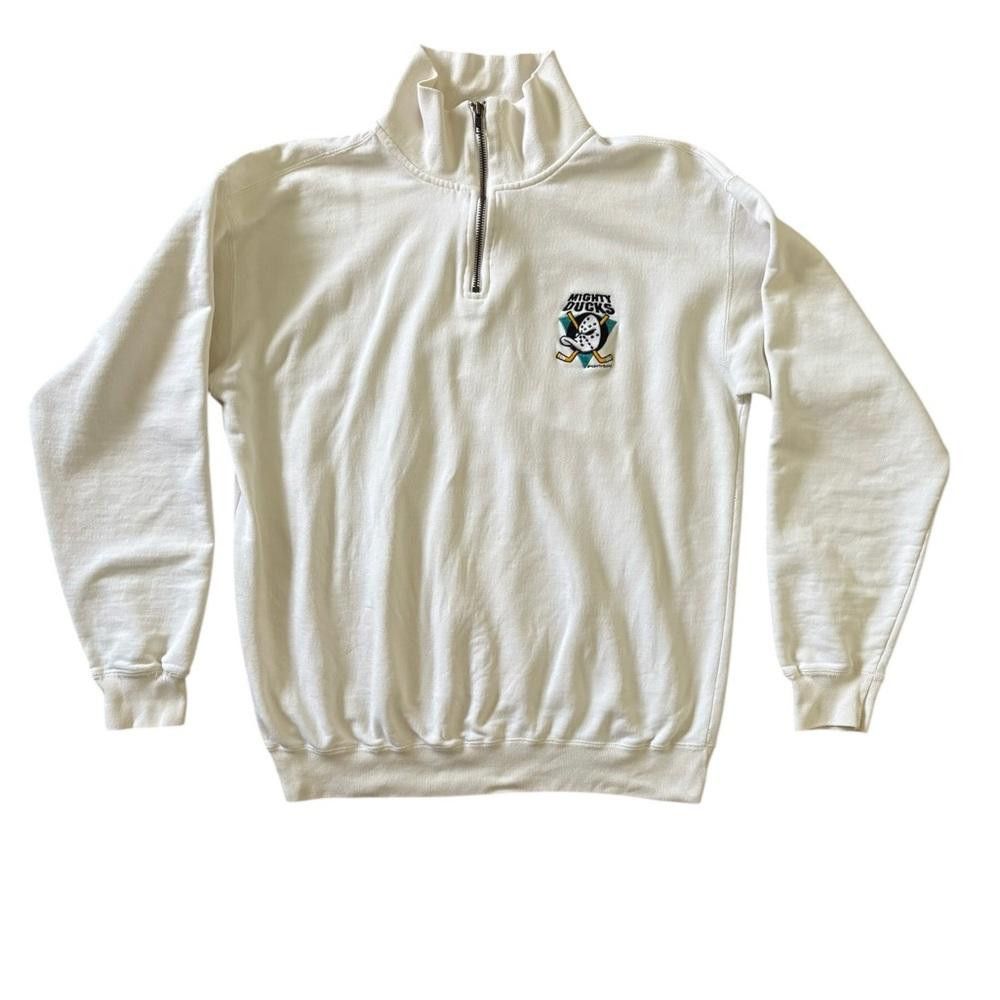 Designer Vintage Mighty Ducks HRLA Made in USA 1/4 Zip Sweatshirt Size US M / EU 48-50 / 2 - 5 Thumbnail