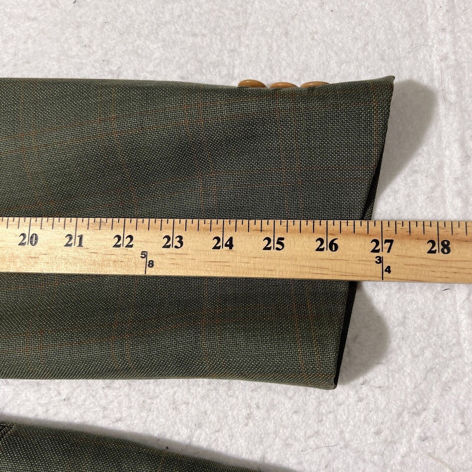 Other Cavelli Wool Windowpane Green Suit Jacket Carlanda Italy Size 46L - 13 Thumbnail