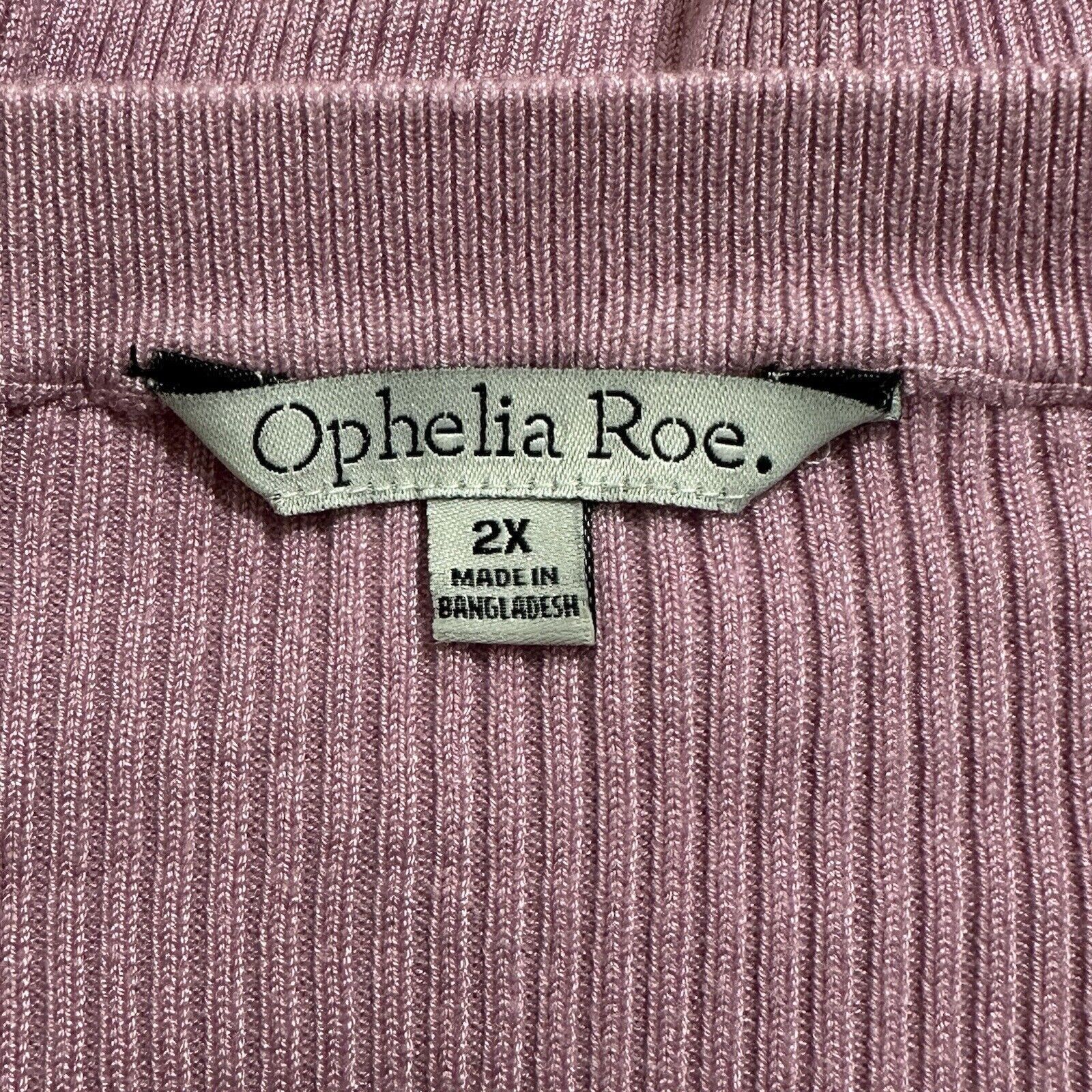 Other Ophelia Roe 2X Scoop Neck Ribbed Stretch Pullover Sweater Size XXL / US 16-18 / IT 52-54 - 3 Thumbnail