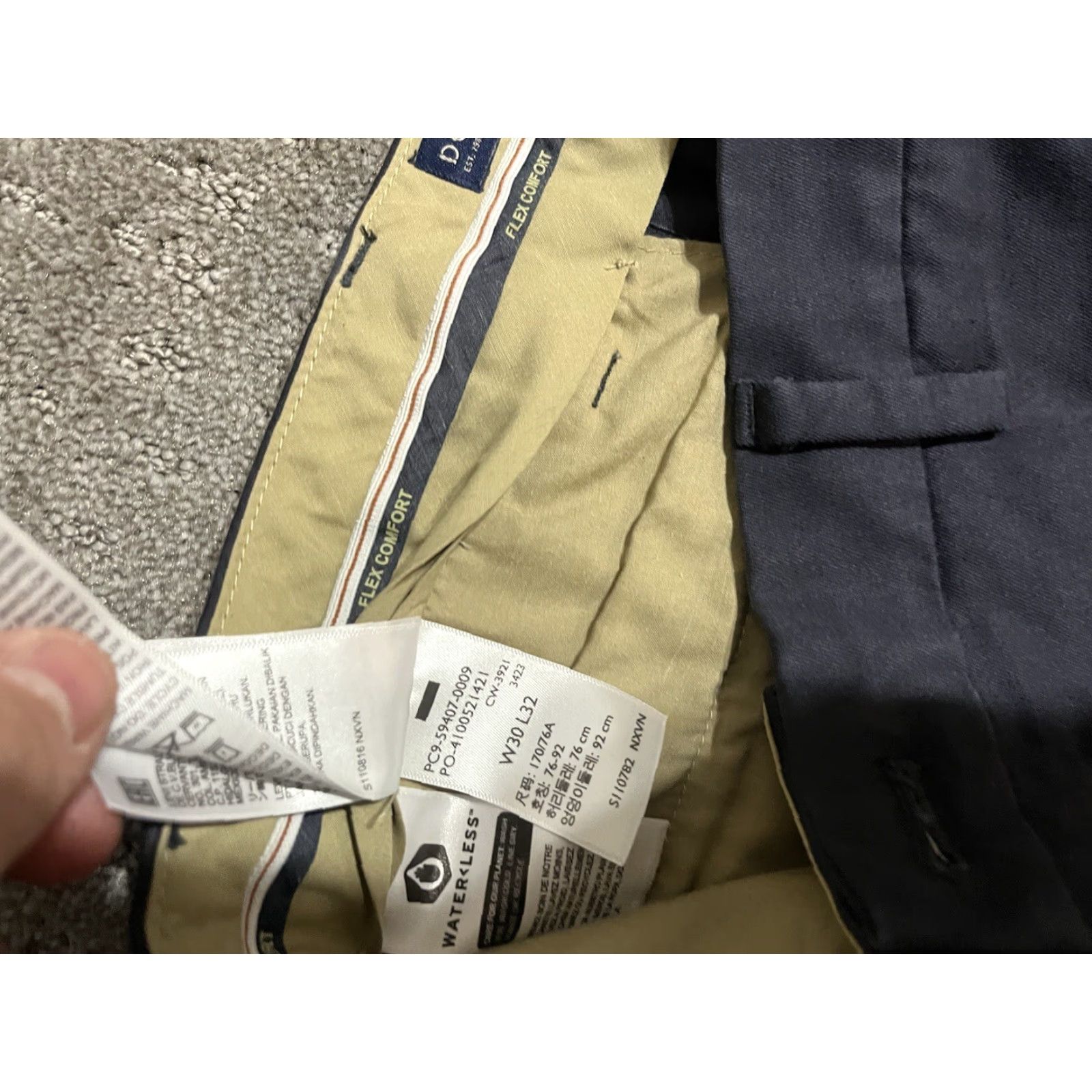Dockers DOCKERS Signature Khakis Slim Fit Pants 30x32 Navy Blue Men's Size US 30 / EU 46 - 6 Thumbnail