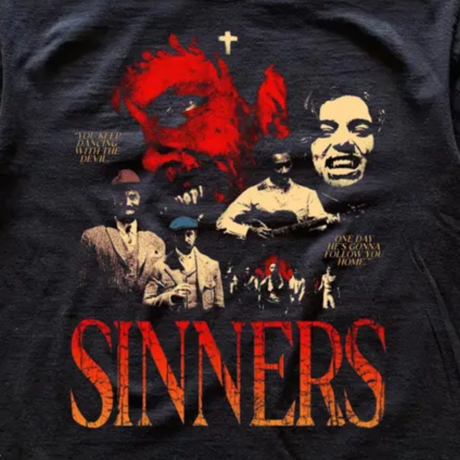Japanese Brand Streetwear Shirt, sinners movie T-shirt Size US L / EU 52-54 / 3 - 3 Thumbnail