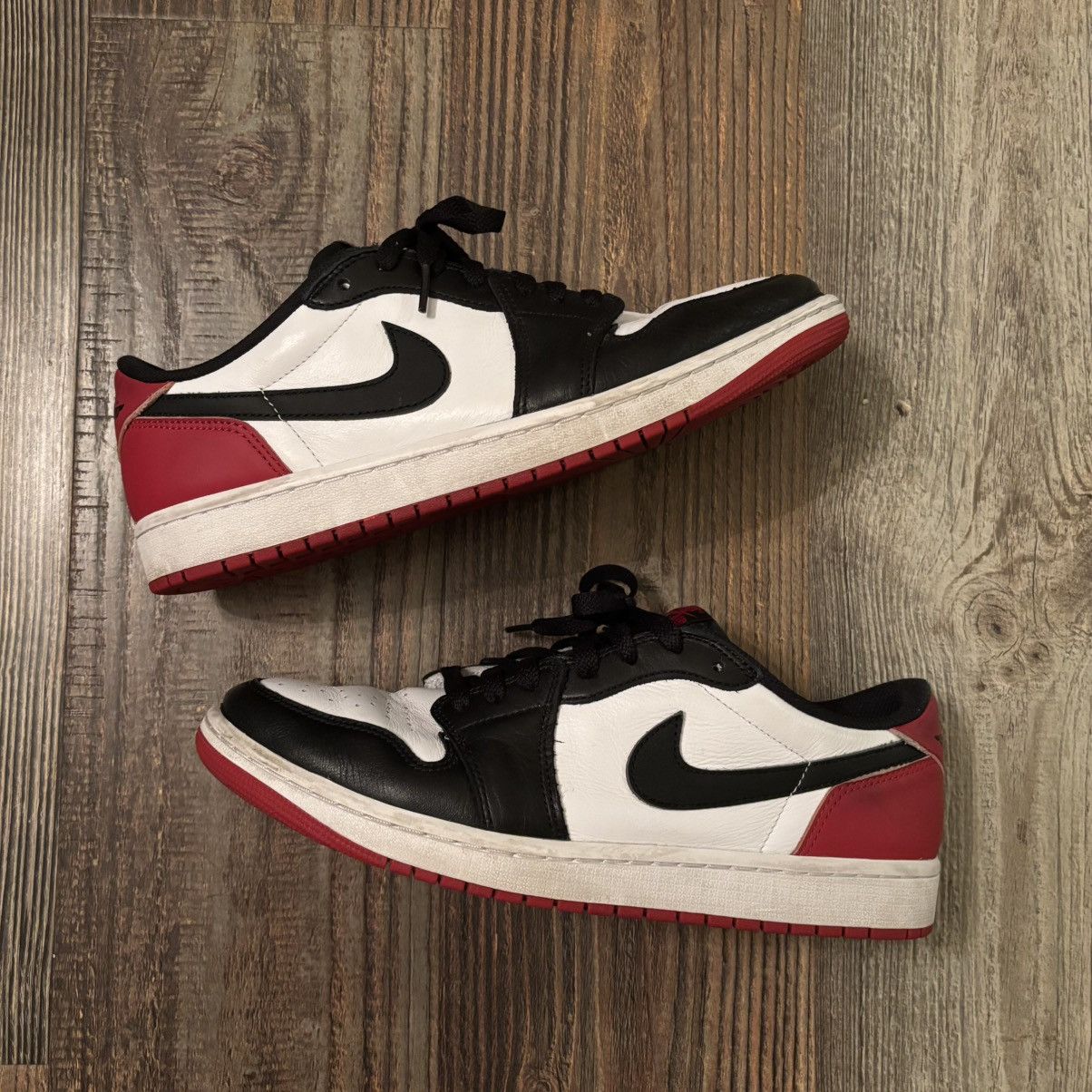 Jordan Brand Jordan 1 Retro Low OG Black Toe Size US 10.5 / EU 43-44 - 1 Thumbnail