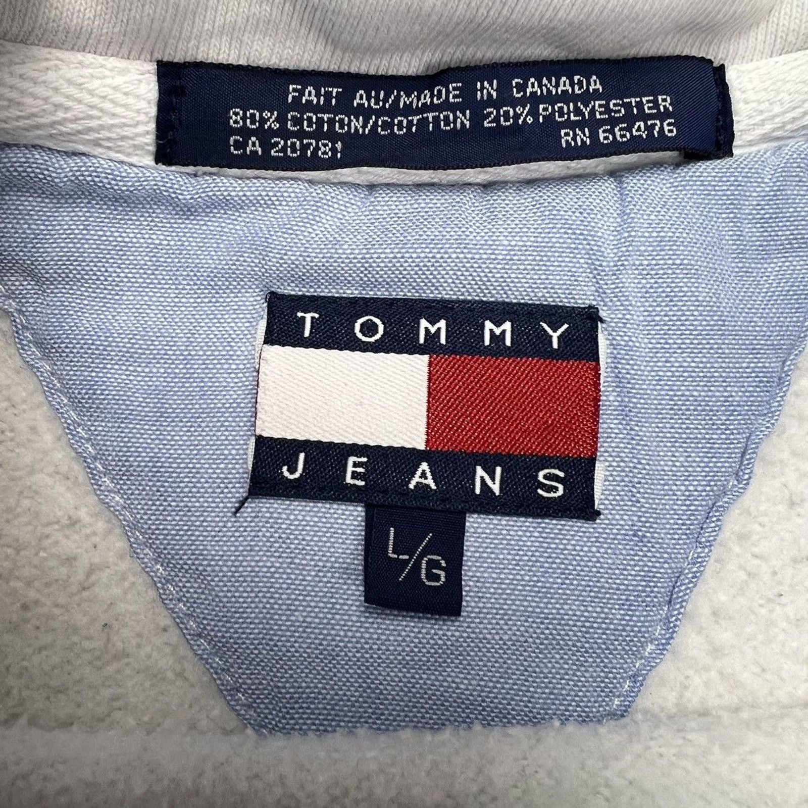 Tommy Hilfiger × Vintage VTG Tommy Hilfiger Sweatshirt Tommy Jeans Flag 90s Pullover Size US L / EU 52-54 / 3 - 6 Thumbnail