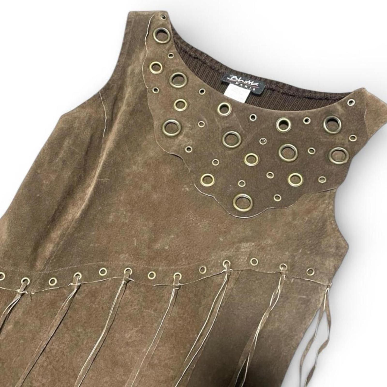 Other Fringe pig skin cowgirl style grunge style western tank top Size XS / US 0-2 / IT 36-38 - 1 Thumbnail