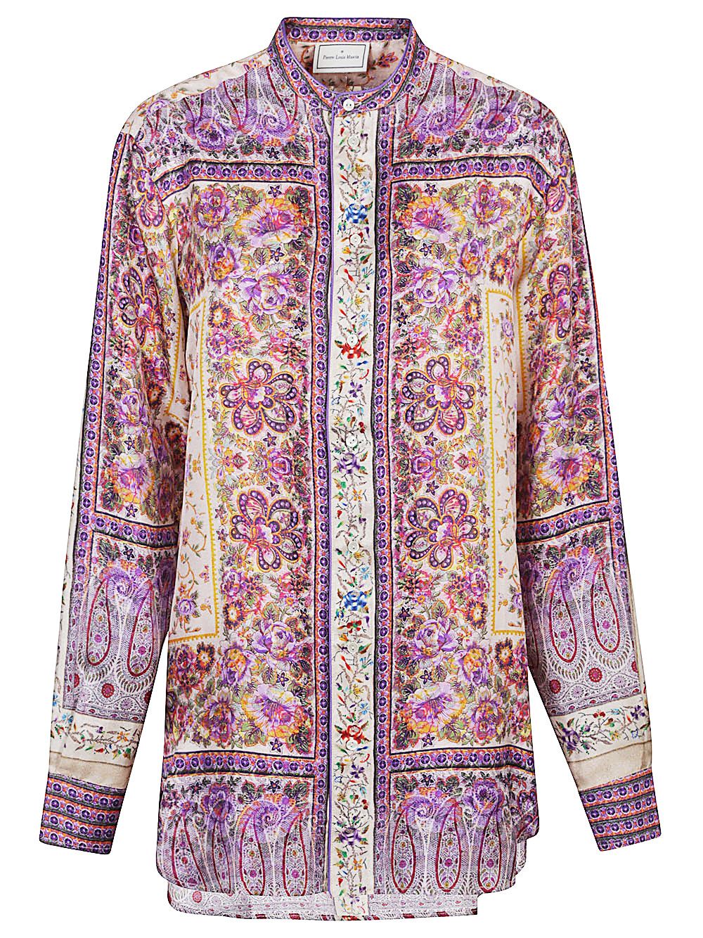 Pierre-Louis Mascia PRINTED SILK SHIRT Size S / US 4 / IT 40 - 1 Thumbnail