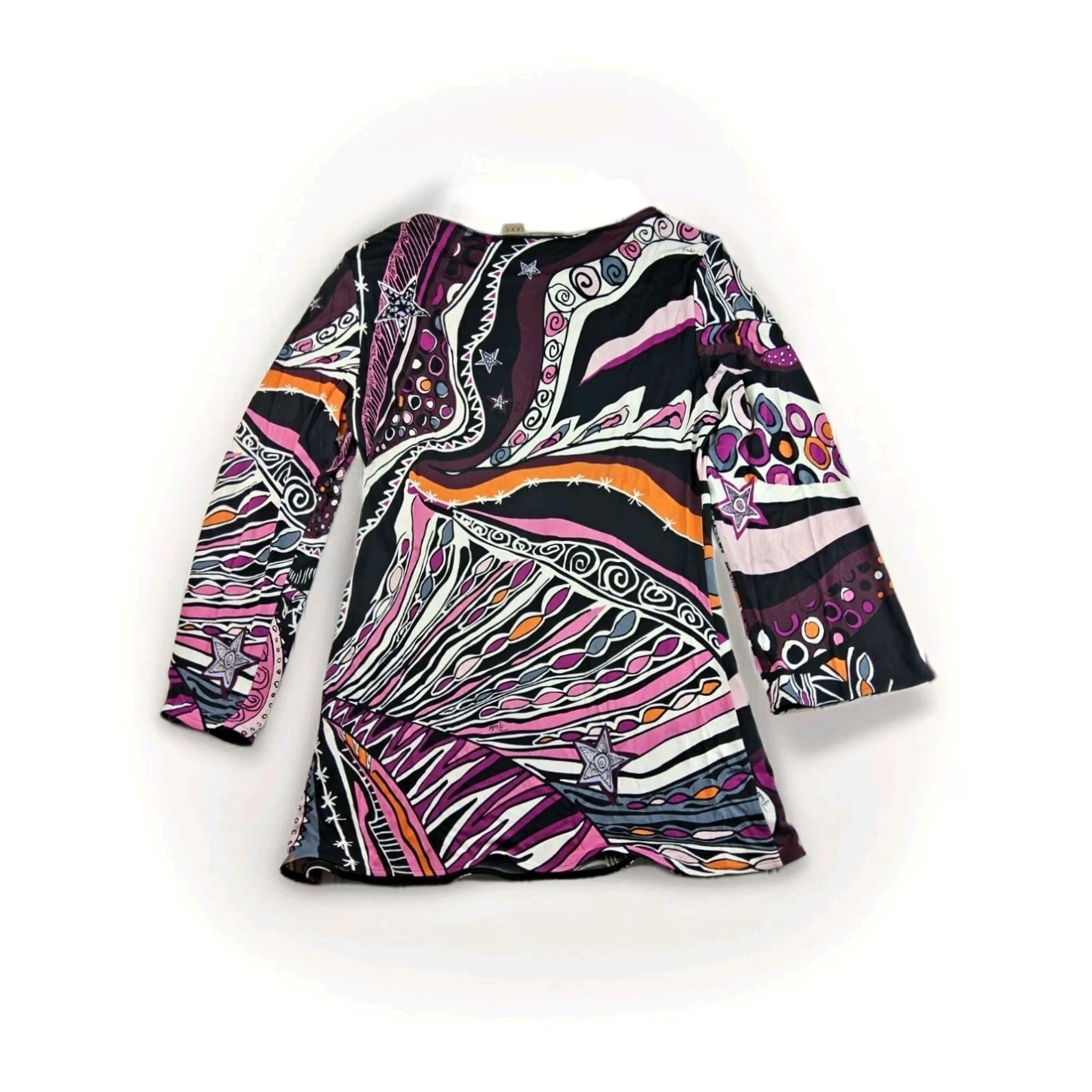 Emilio Pucci Emilio Pucci Women's Blouse Shirt Silk Rayon Printed Top Size 4 Multicolor Size S / US 4 / IT 40 - 7 Thumbnail