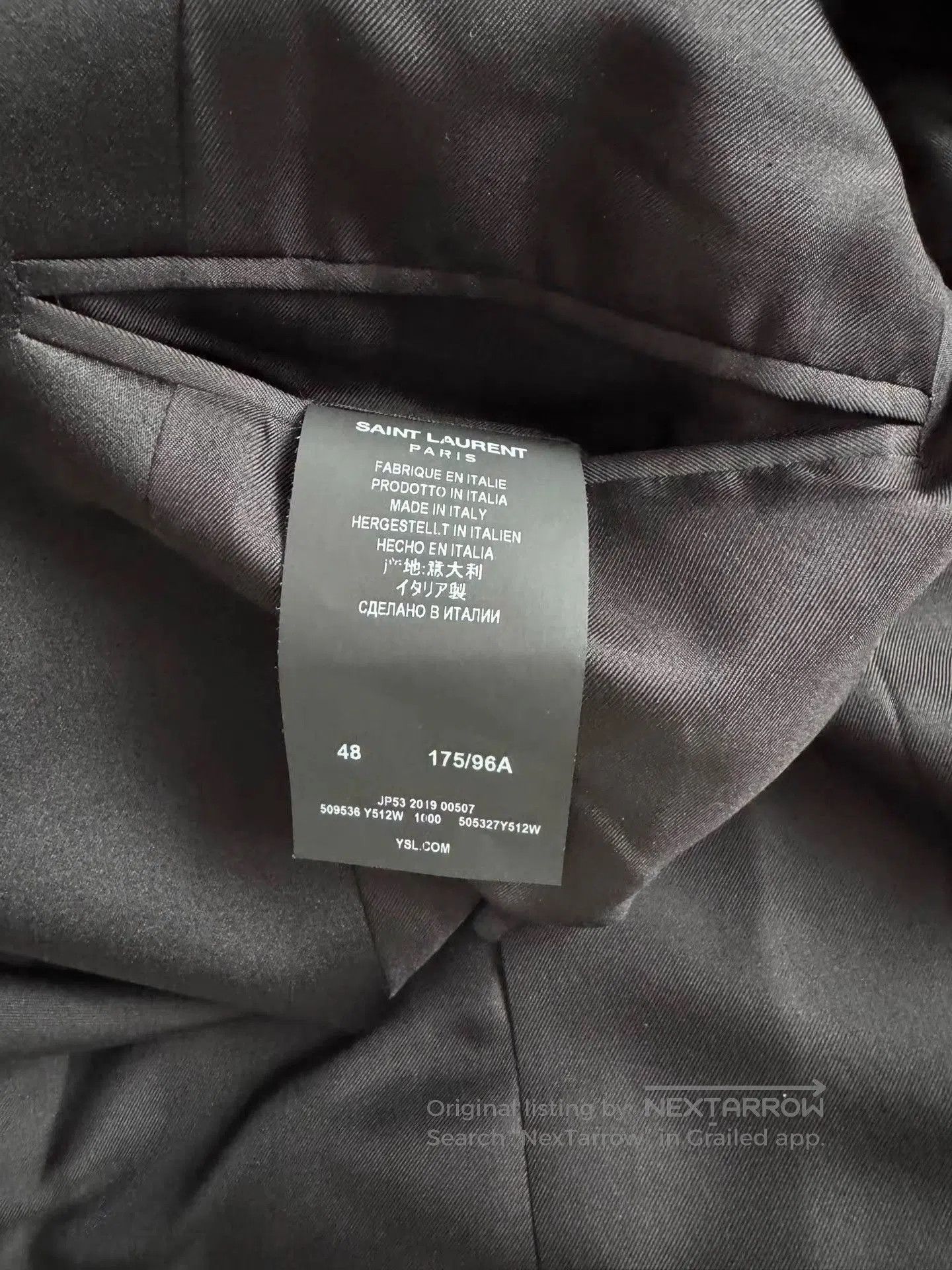 Saint Laurent Paris Black Formal Blazer with Satin Lapel - Size M. Size US M / EU 48-50 / 2 - 2 Thumbnail