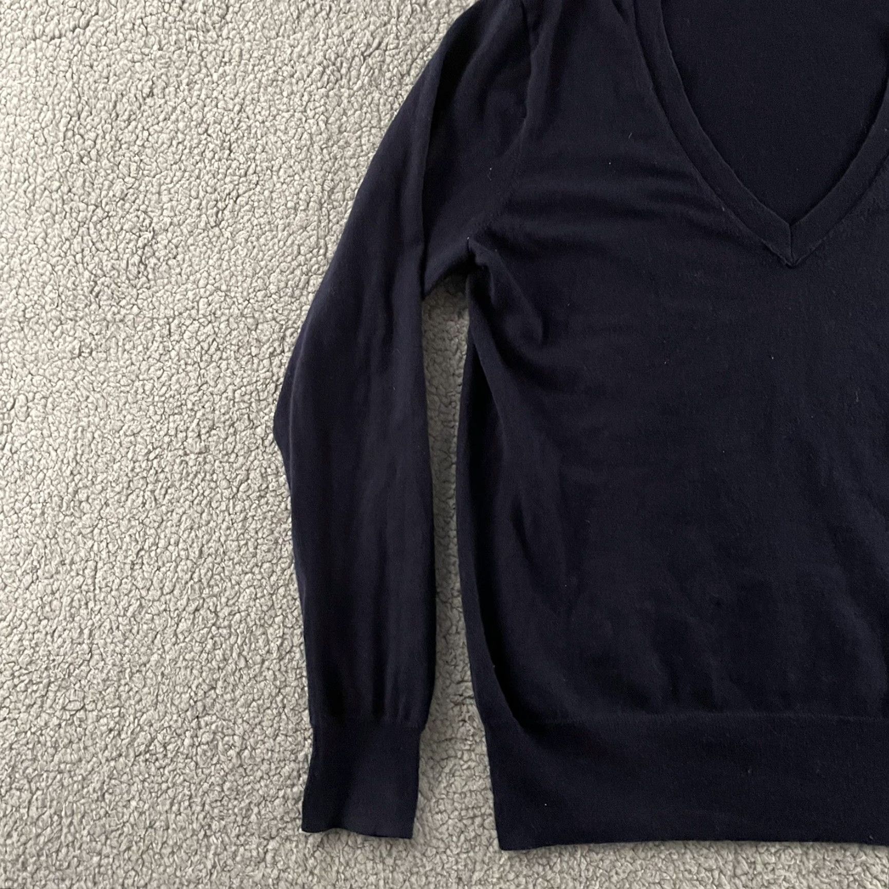 J.Crew J.CREW Mens Sweater Blue Size Large 100% Cotton V-Neck Long Sleeve Pullover Crew Neck Size L / US 10 / IT 46 - 4 Thumbnail