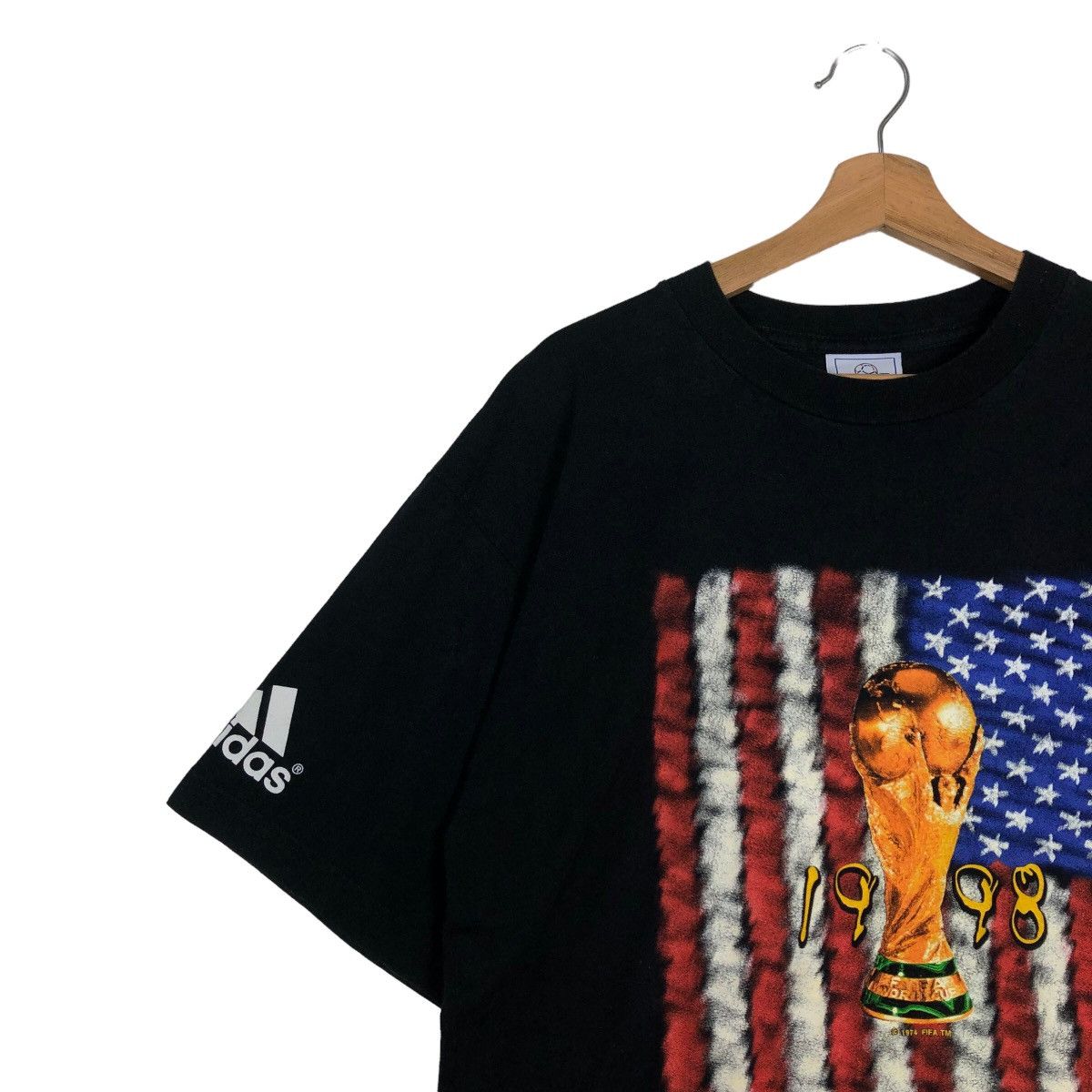 Adidas 🔥Vintage 98 France Coupe Du Monde Adidas Big Logo T-Shirt Size US L / EU 52-54 / 3 - 6 Thumbnail