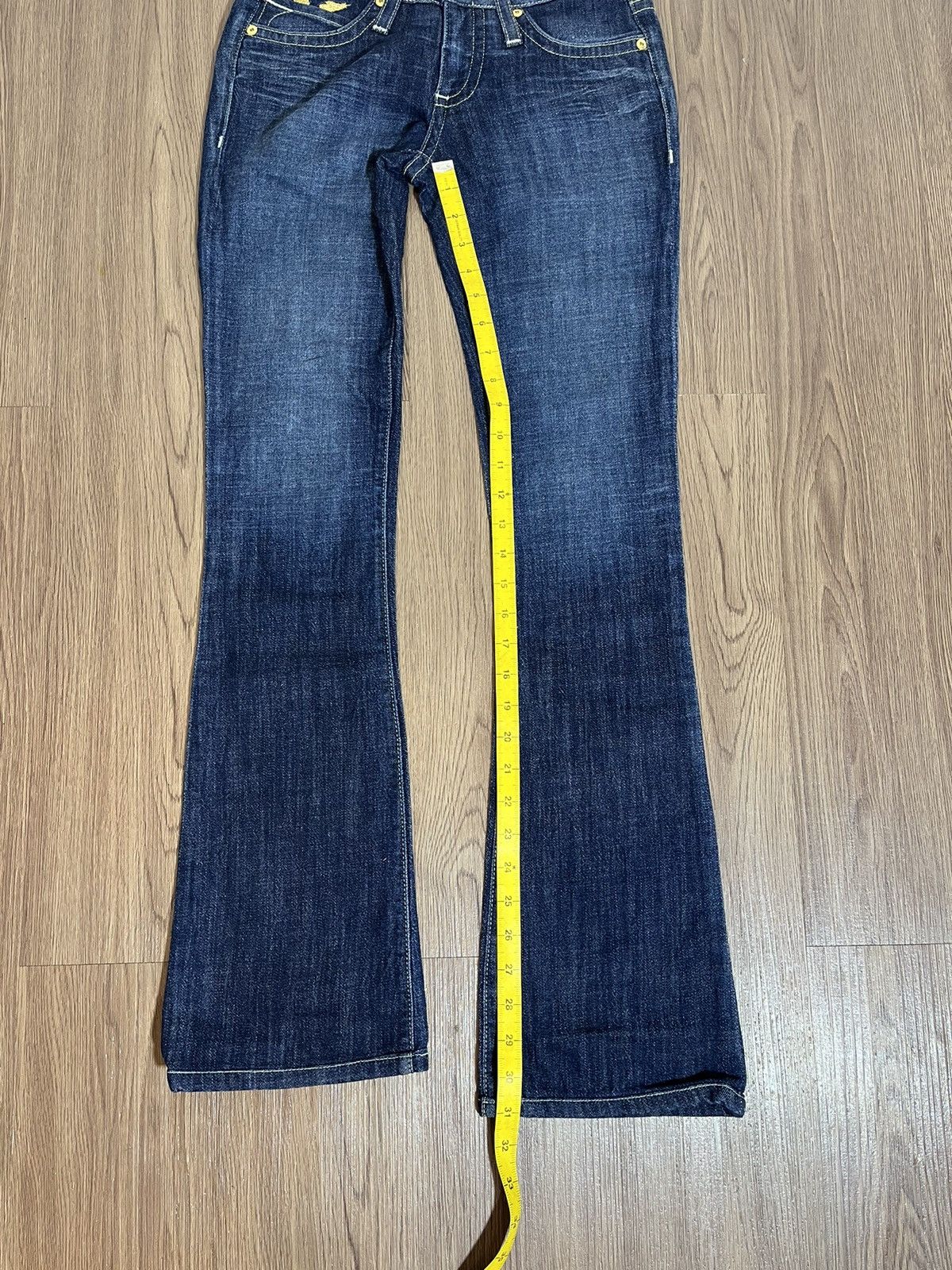Robins Jeans Robins Jeans Y2K gold studded wing emboirdery Size US 27 - 18 Thumbnail
