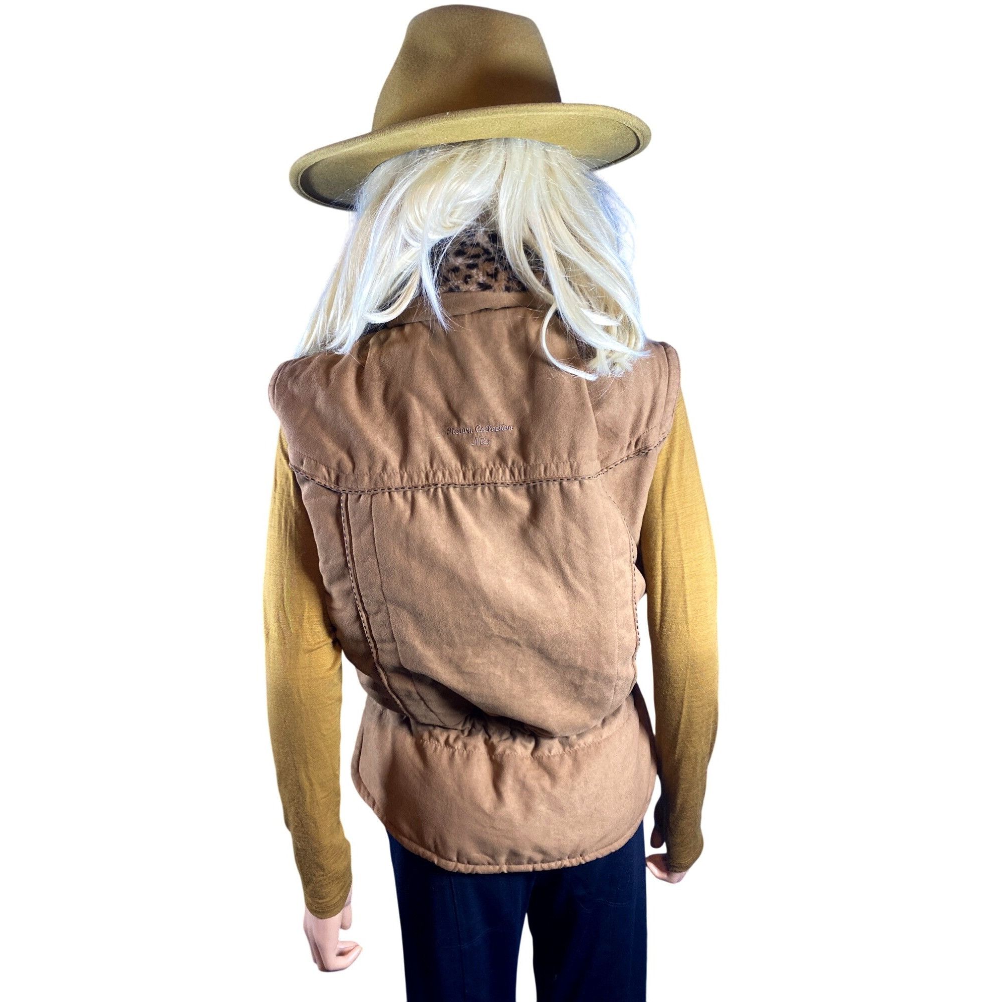 Other Vintage Nils Resort Collection Zip Vest Leopard Collar Full Size M / US 6-8 / IT 42-44 - 6 Thumbnail
