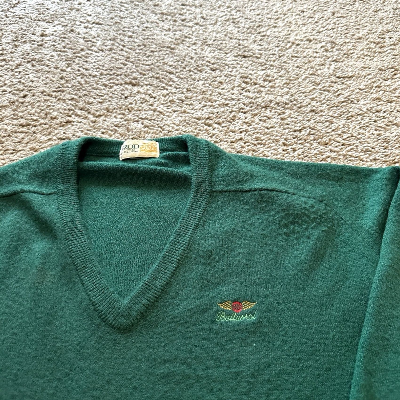 Izod VINTAGE Izod Golf Sweater Mens L V-Neck Green Size US L / EU 52-54 / 3 - 2 Thumbnail