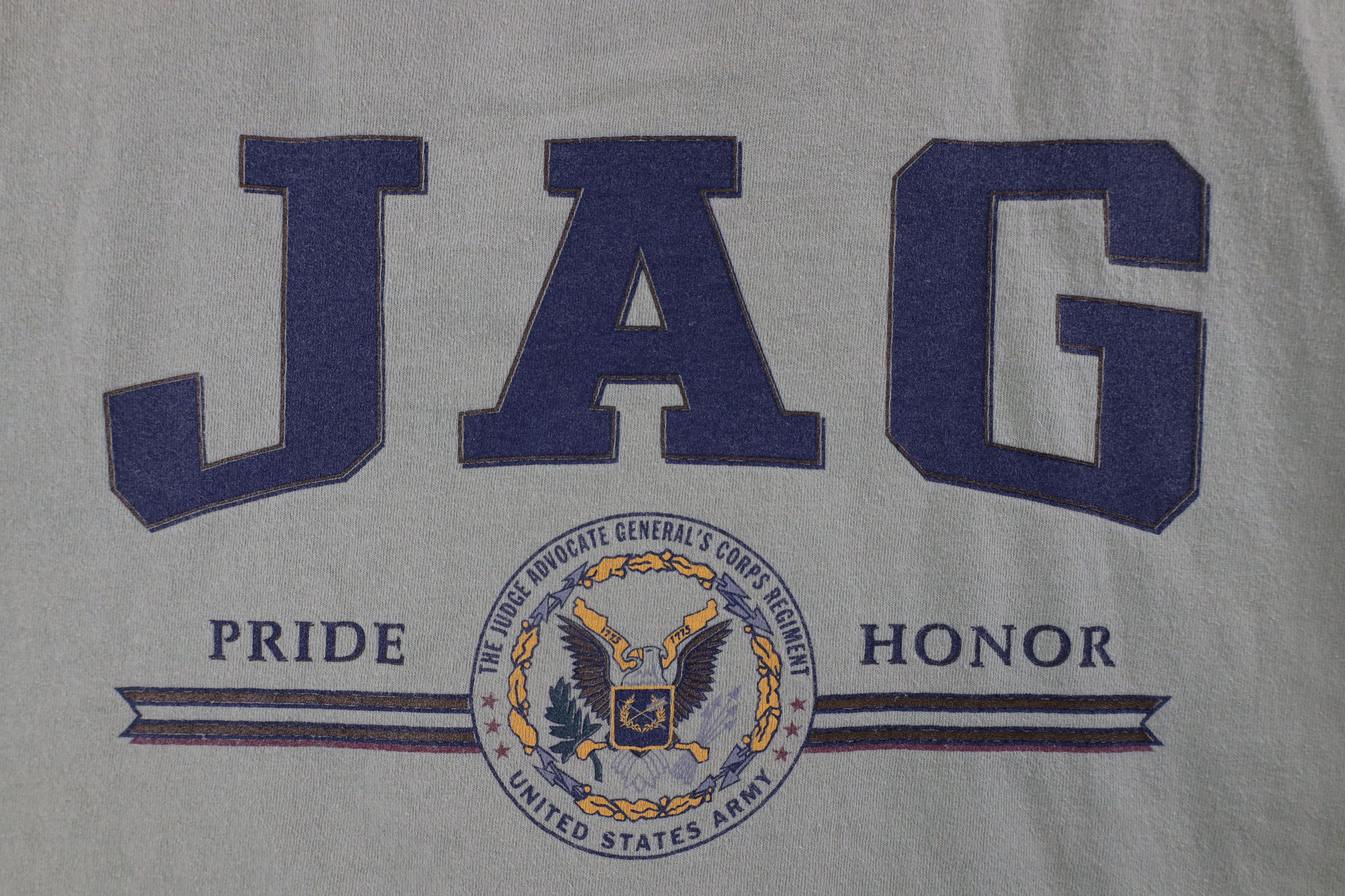 Vintage Vintage 90s Spell Out United States Army JAG Court T-Shirt Size US L / EU 52-54 / 3 - 4 Thumbnail