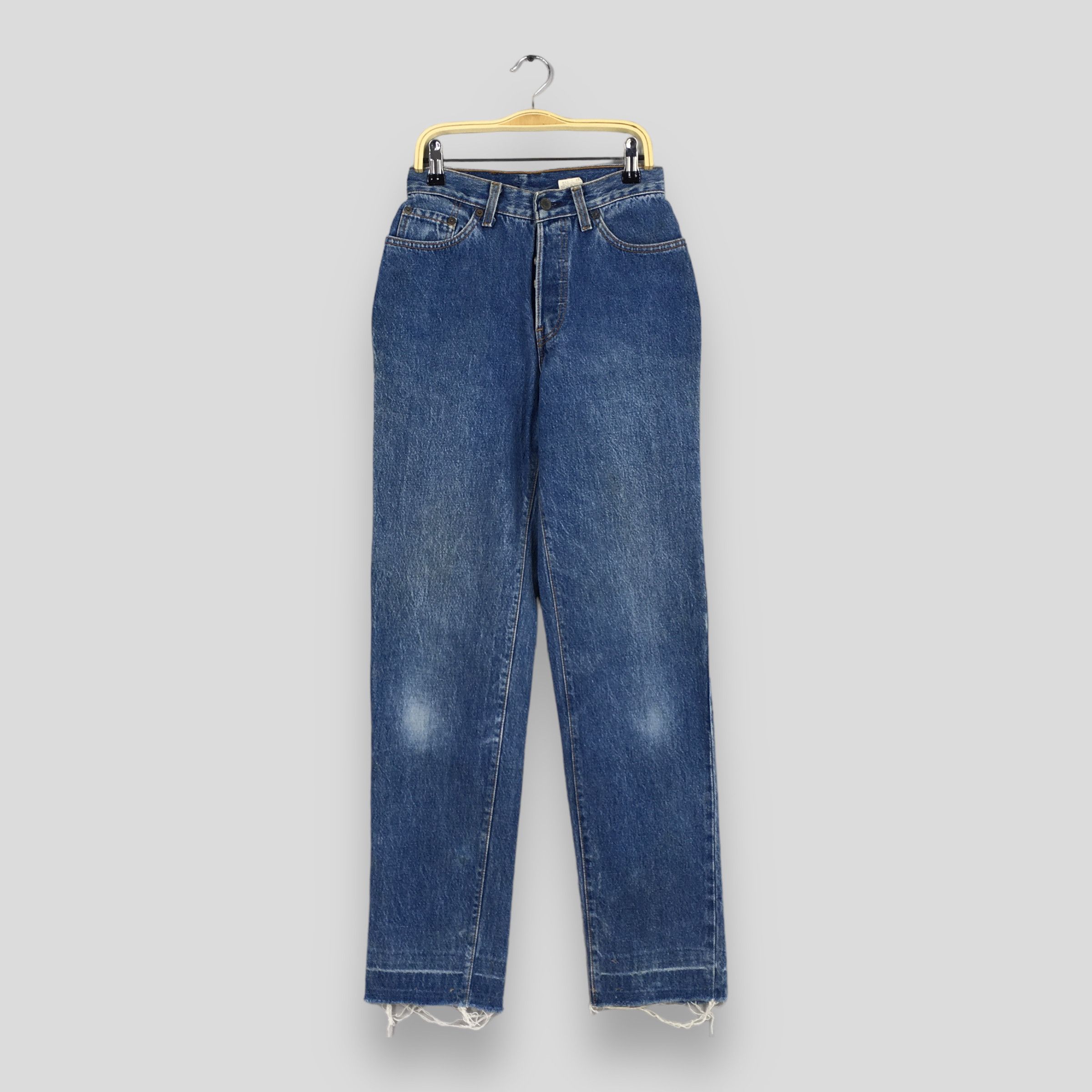 Levi's Size 23x30 Vintage 90s Levi's 501 Faded Blue Jeans S384 Size 23" - 1 Thumbnail