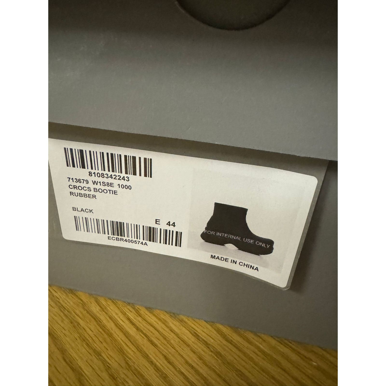 Balenciaga o1rshd1 Rubber Crocs Bootie in Black Size US 11 / EU 44 - 5 Thumbnail