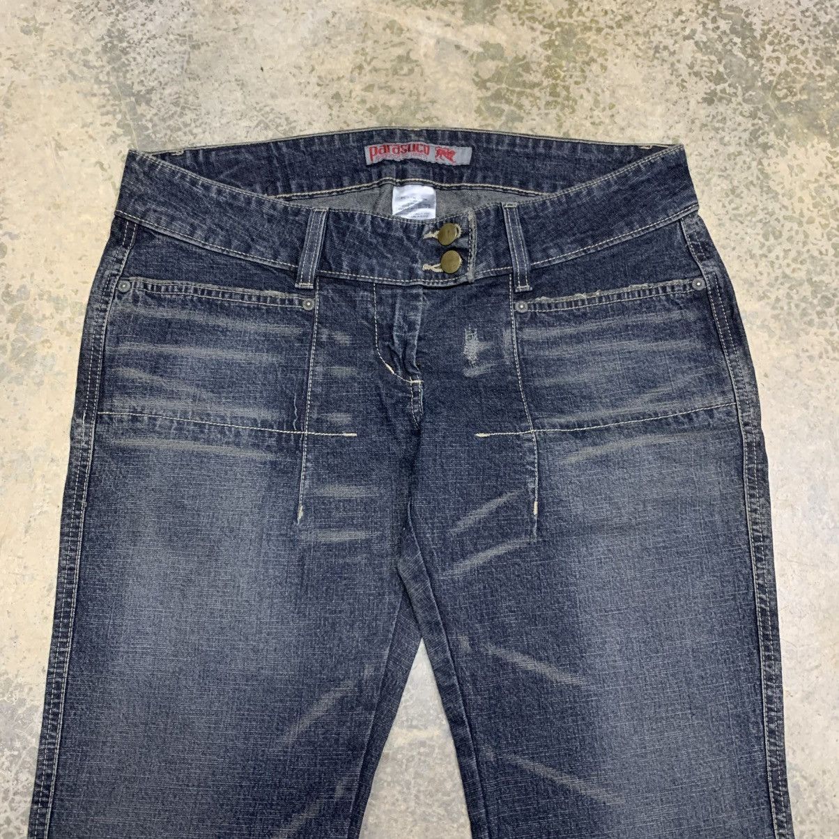 If Six Was Nine × Japanese Brand × Vintage Flare Bell Bottom Parasuco Denim Clawmark Distressed Jean Size US 33 - 4 Thumbnail